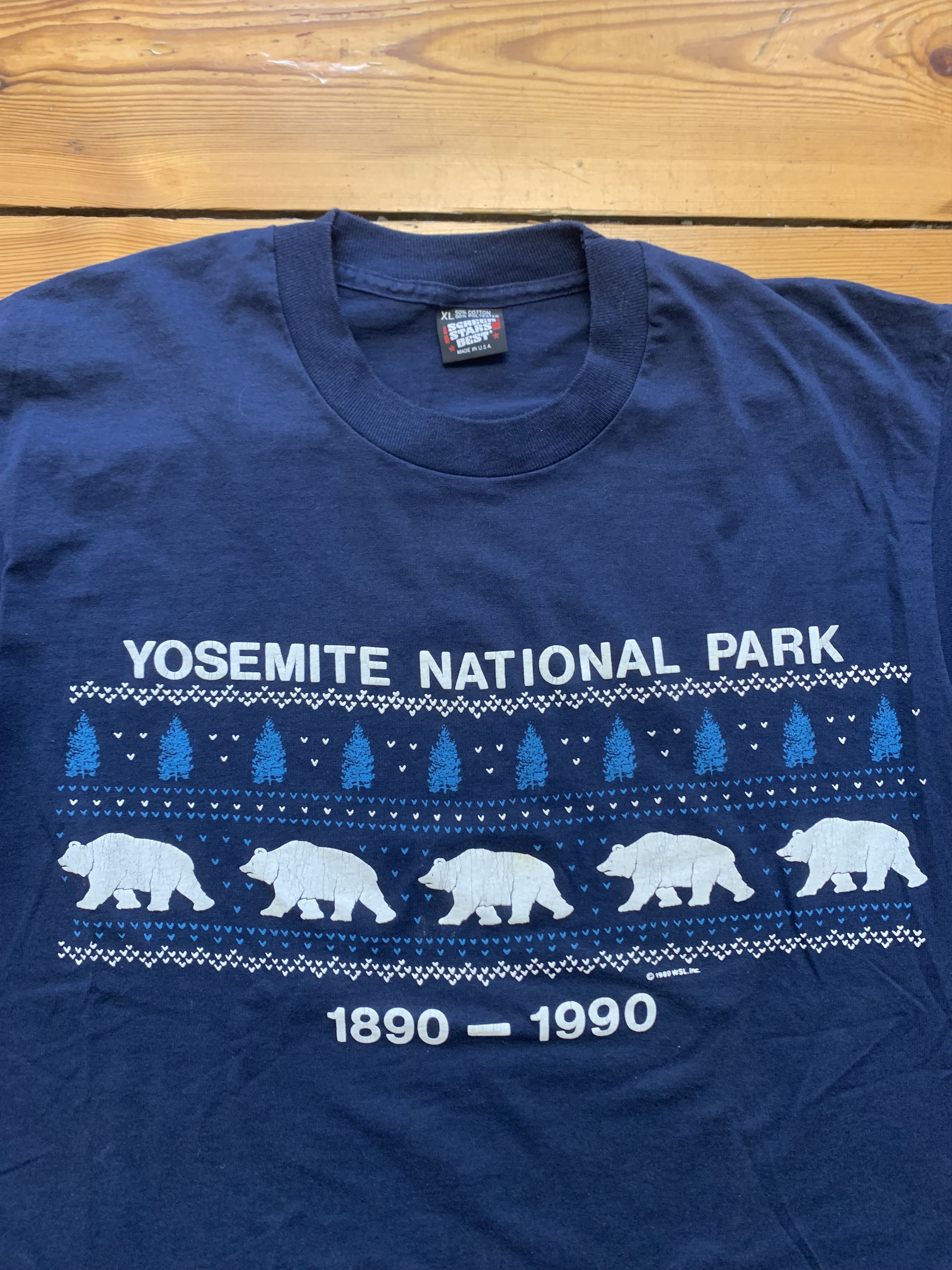 Vintage Vintage 1989 Yosemite National Parks Short Sleeve T Shirt Size US XL / EU 56 / 4 - 4 Thumbnail