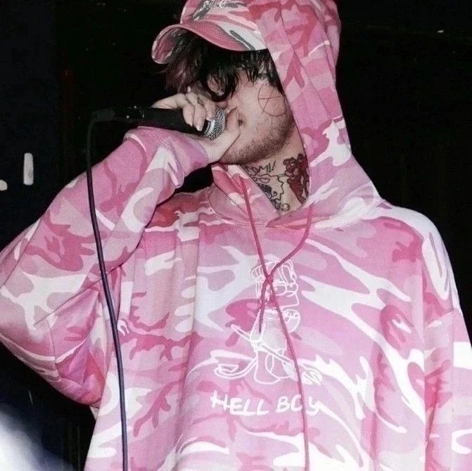 Lil peep hoodie pink camo hotsell