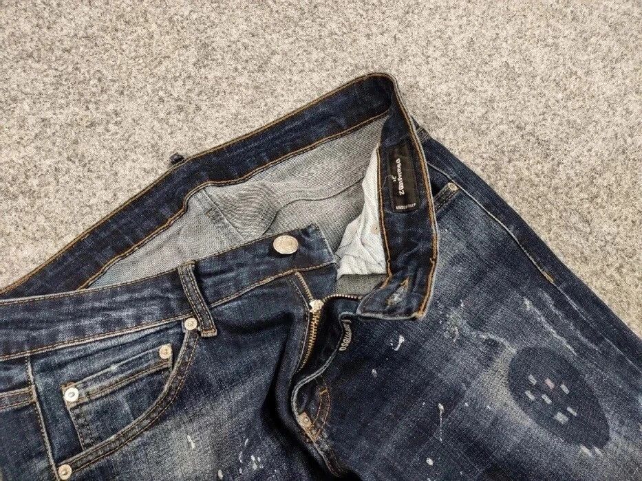 Dsquared2 Authentic Dsquared2 Slim Fit Jeans Distressed Blue Denim Size US 31 - 9 Thumbnail
