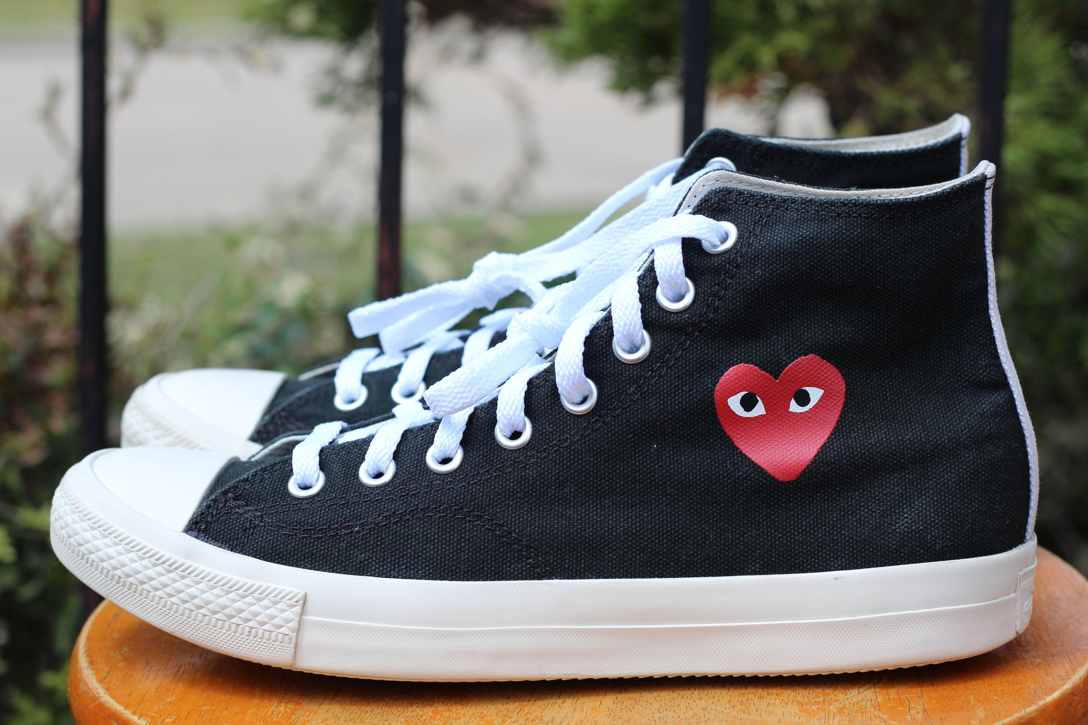 Cdg converse best sale little heart