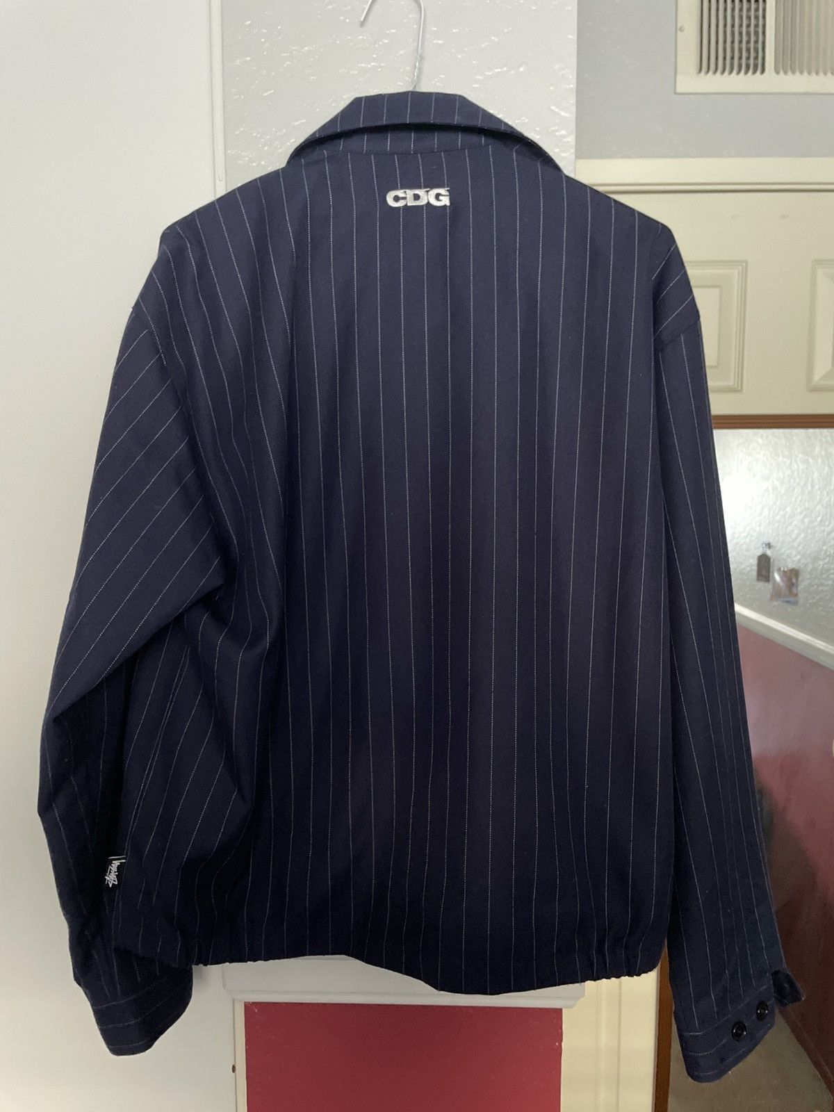 Comme des Garcons × Stussy Stussy CDG Pinstripe Jacket | Grailed