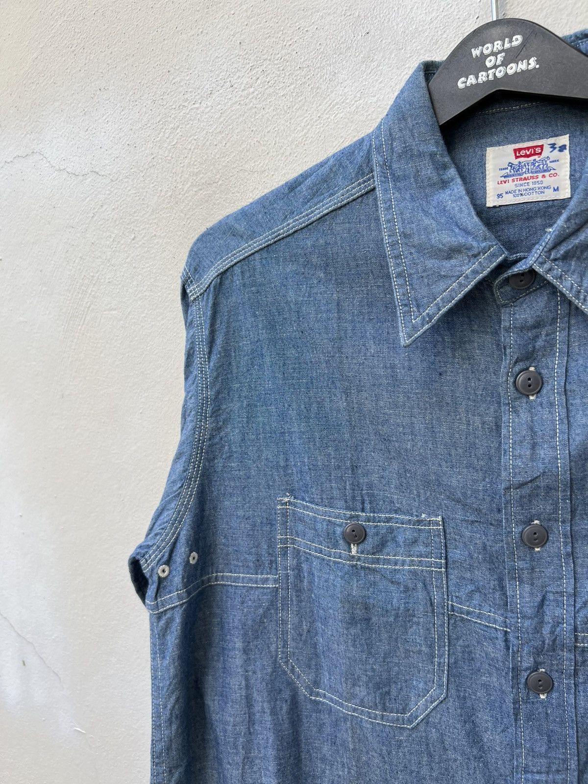 Levi's Vintage 1998 Levi’s Chambray Work Shirt Size US M / EU 48-50 / 2 - 8 Thumbnail