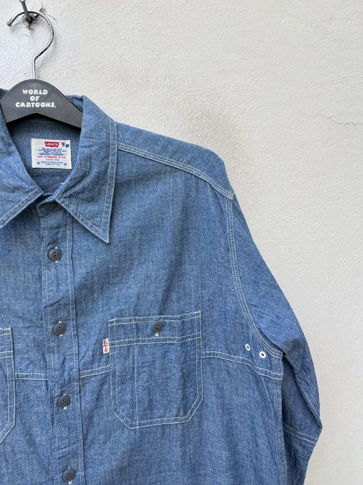 Levi's Vintage 1998 Levi’s Chambray Work Shirt Size US M / EU 48-50 / 2 - 9 Thumbnail