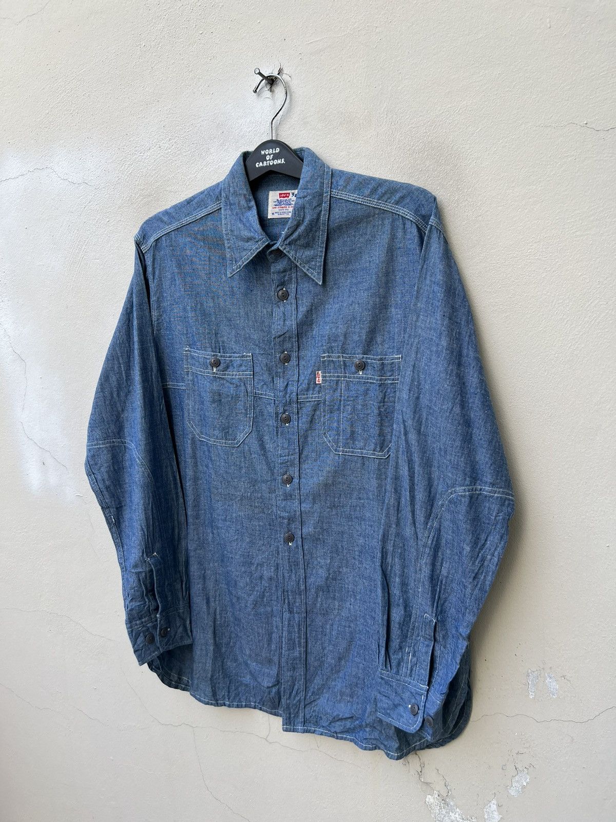 Levi's Vintage 1998 Levi’s Chambray Work Shirt Size US M / EU 48-50 / 2 - 5 Thumbnail