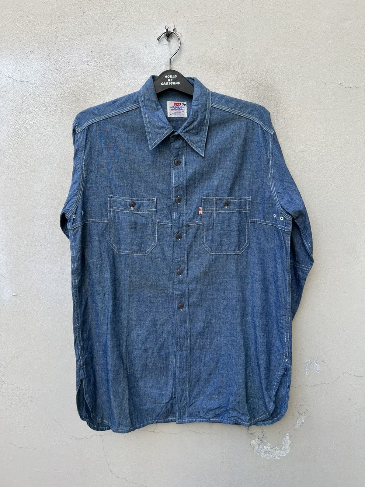 Levi's Vintage 1998 Levi’s Chambray Work Shirt Size US M / EU 48-50 / 2 - 7 Thumbnail