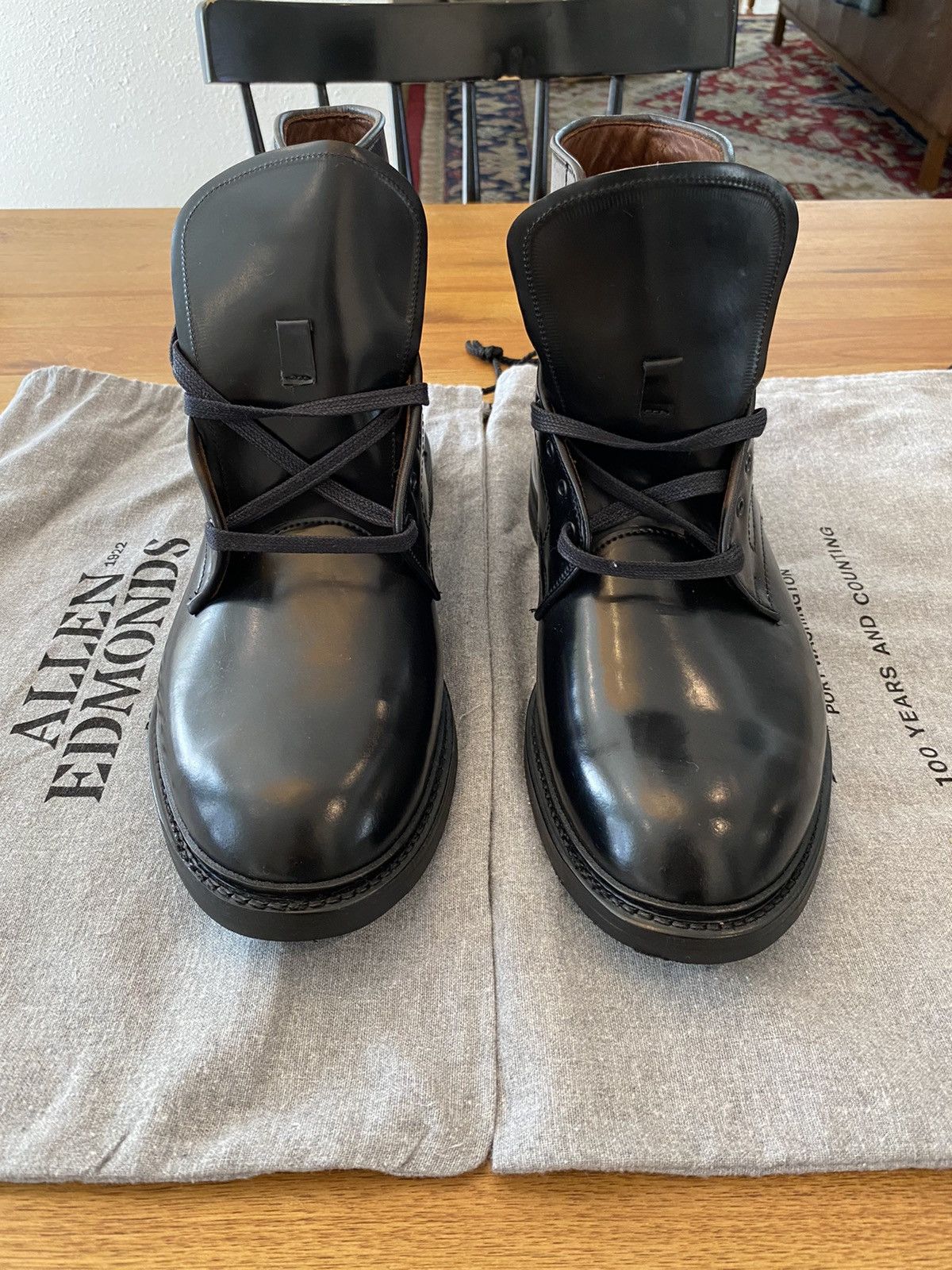 Allen Edmonds Higgins Mill Boot - Black Cordovan Leather Size US 12 / EU 45 - 2 Preview