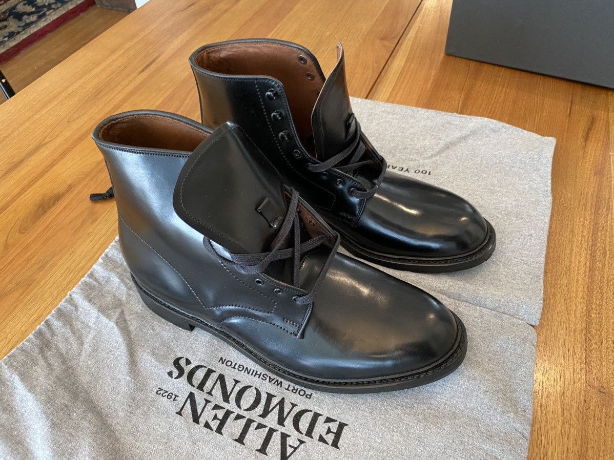 Allen Edmonds Higgins Mill Boot - Black Cordovan Leather Size US 12 / EU 45 - 1 Preview