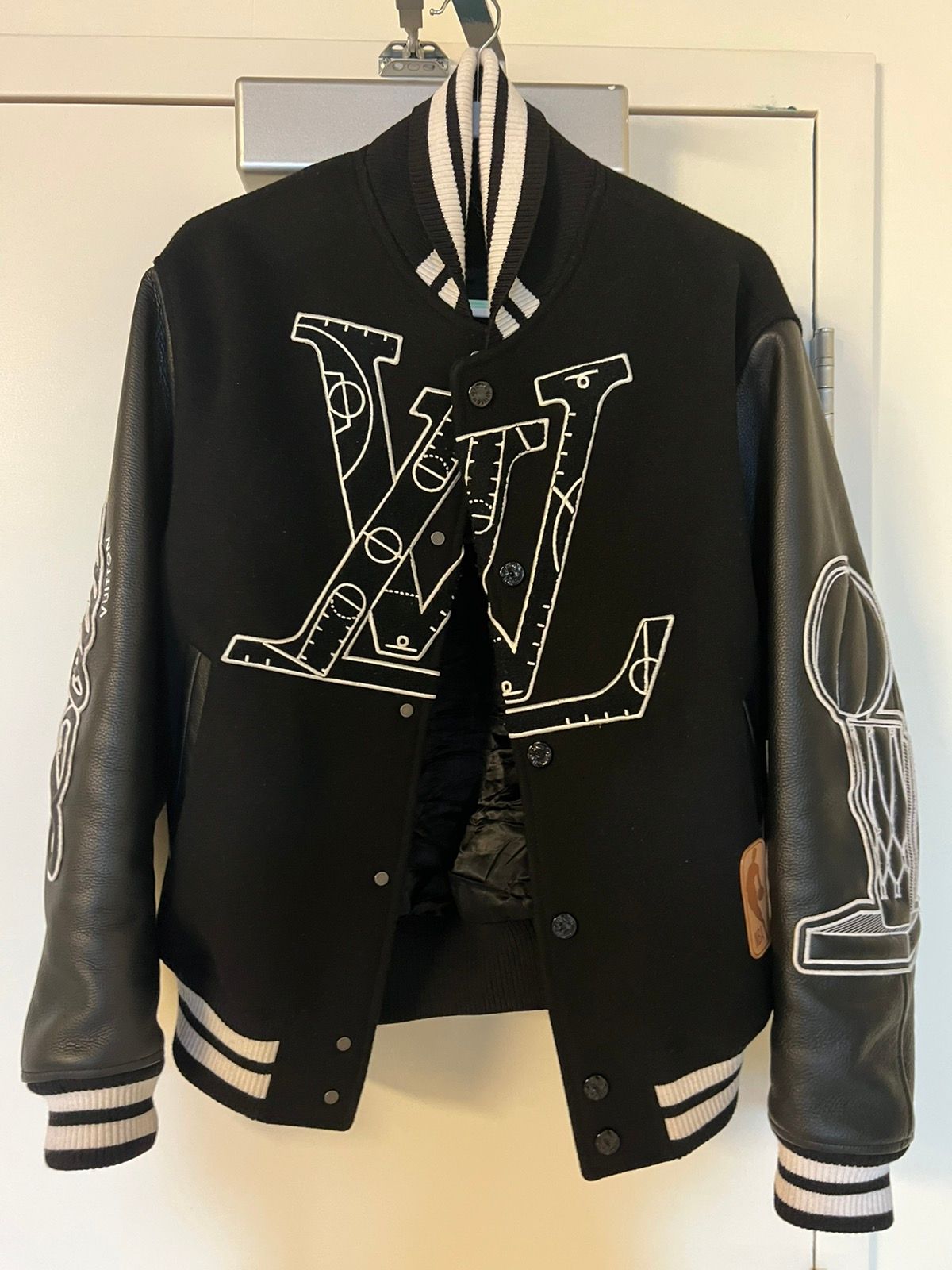 Louis Vuitton x NBA Basketball Black Varsity Jacket