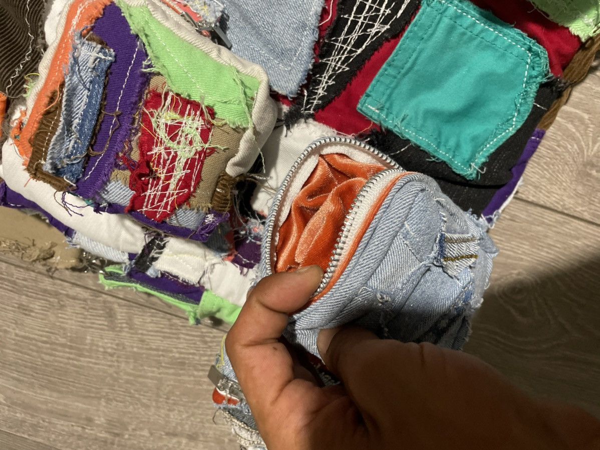 Grailed Cross distressed Denim patchwork messenger bag Size ONE SIZE - 5 Thumbnail