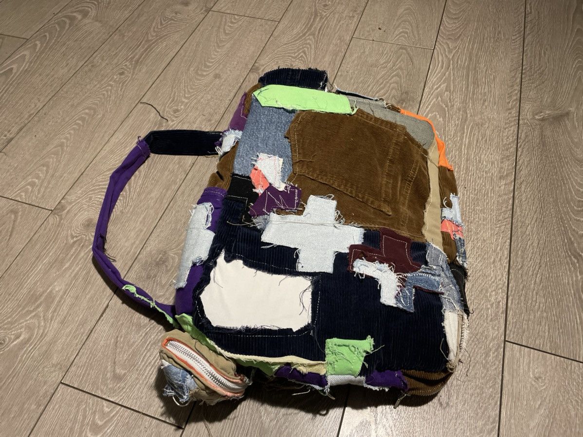 Grailed Cross distressed Denim patchwork messenger bag Size ONE SIZE - 4 Thumbnail