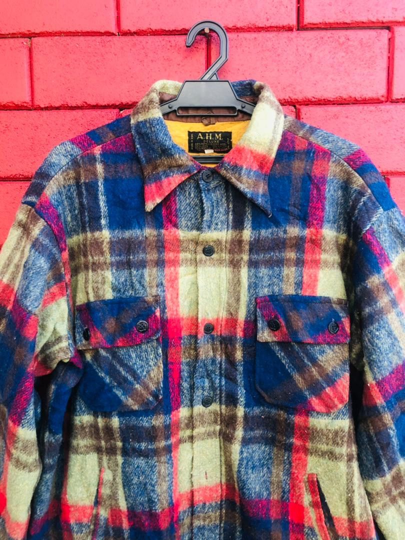 Japanese Brand × Vintage Vintage A.H.M Deluxe Wool Navy Designer Fashion Style Size US L / EU 52-54 / 3 - 3 Thumbnail