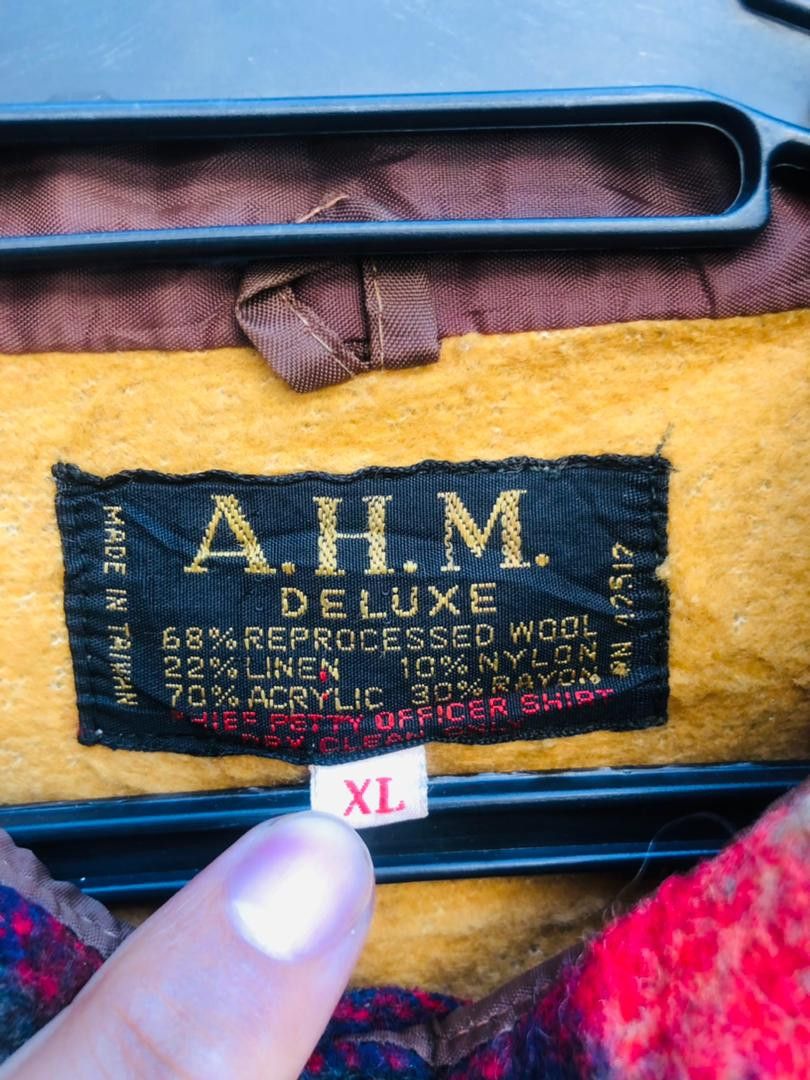 Japanese Brand × Vintage Vintage A.H.M Deluxe Wool Navy Designer Fashion Style Size US L / EU 52-54 / 3 - 8 Thumbnail