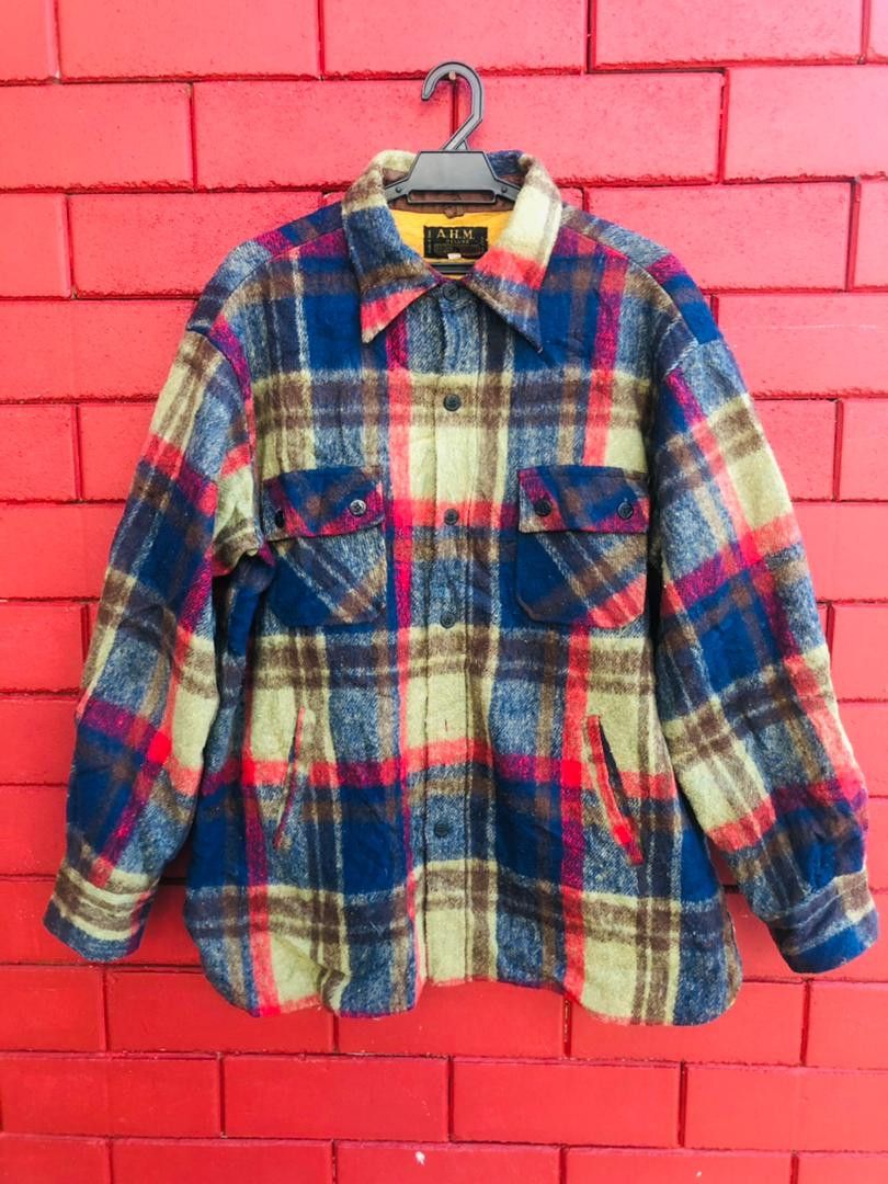 Japanese Brand × Vintage Vintage A.H.M Deluxe Wool Navy Designer Fashion Style Size US L / EU 52-54 / 3 - 1 Thumbnail