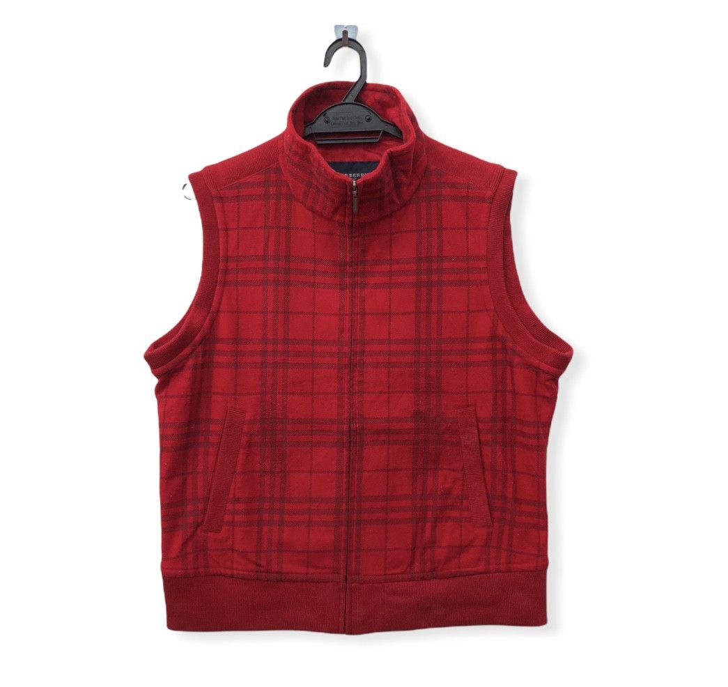 Burberry BURBERRY GOLF RED CHECKED VEST MADE IN JAPAN Size US M / EU 48-50 / 2 - 1 Thumbnail
