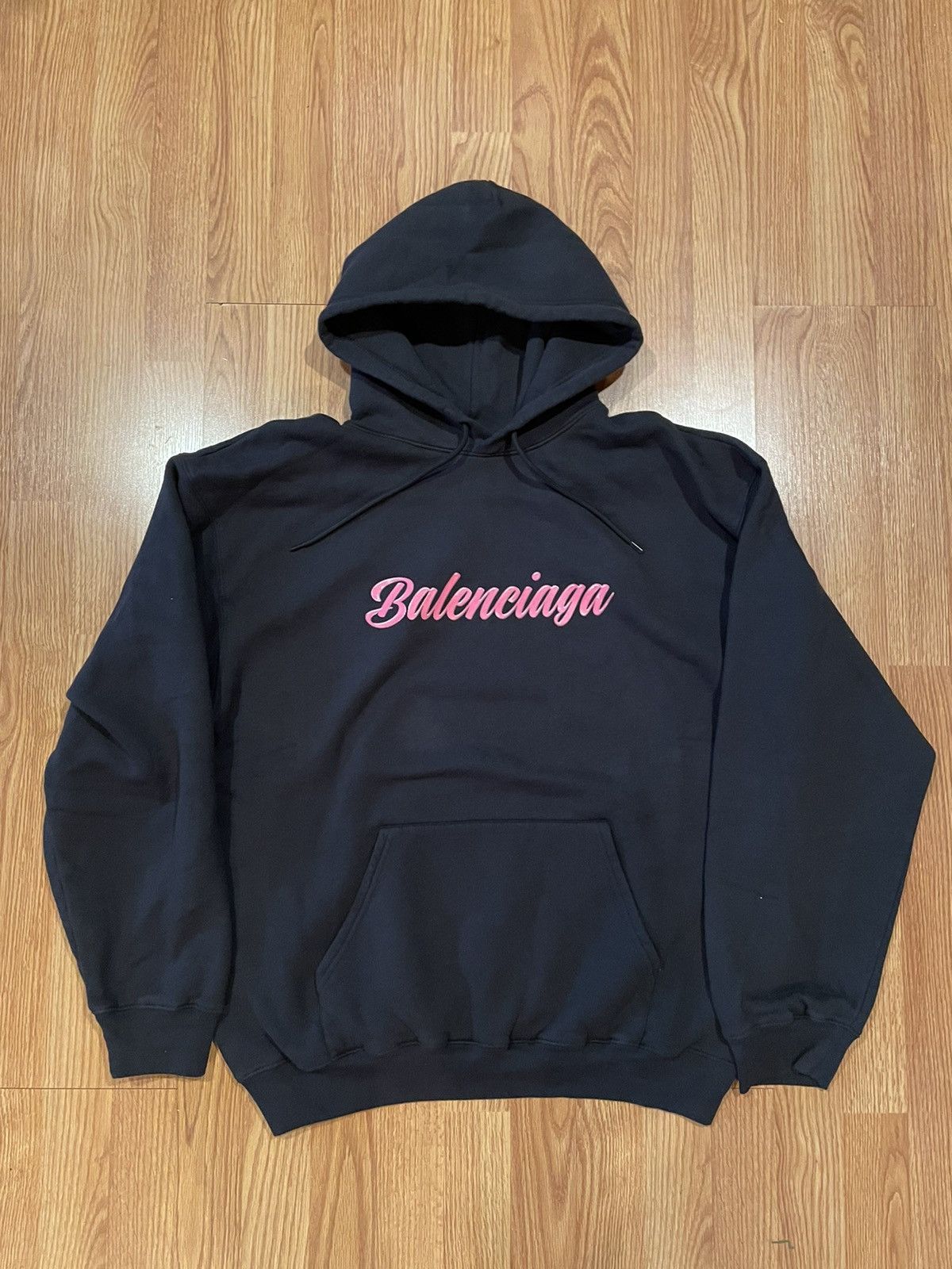 Balenciaga pink logo online hoodie