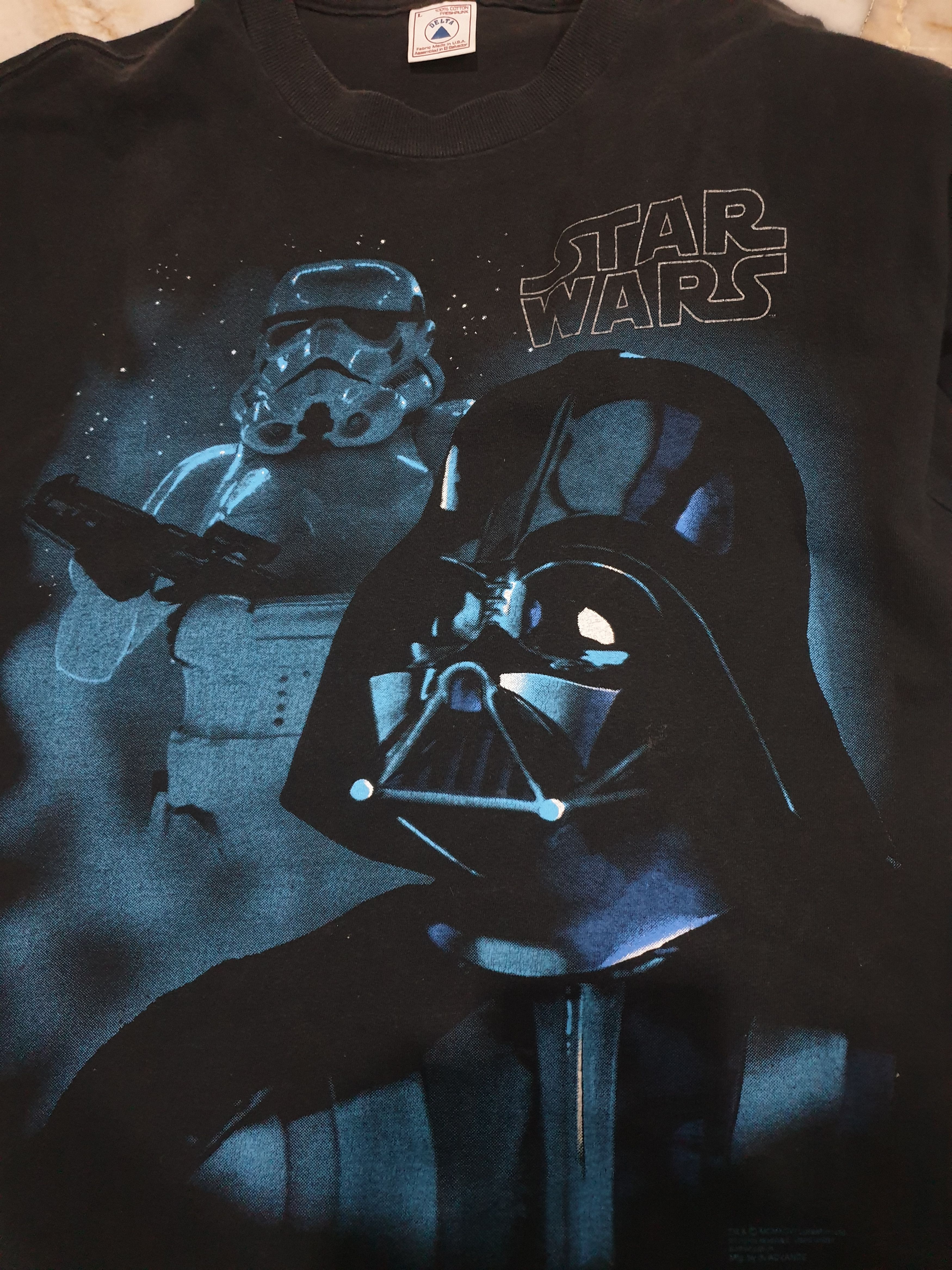 Star Wars Vintage 90s STAR WARS DARTH VADER STORM TROOPER TEE Size US L / EU 52-54 / 3 - 5 Thumbnail
