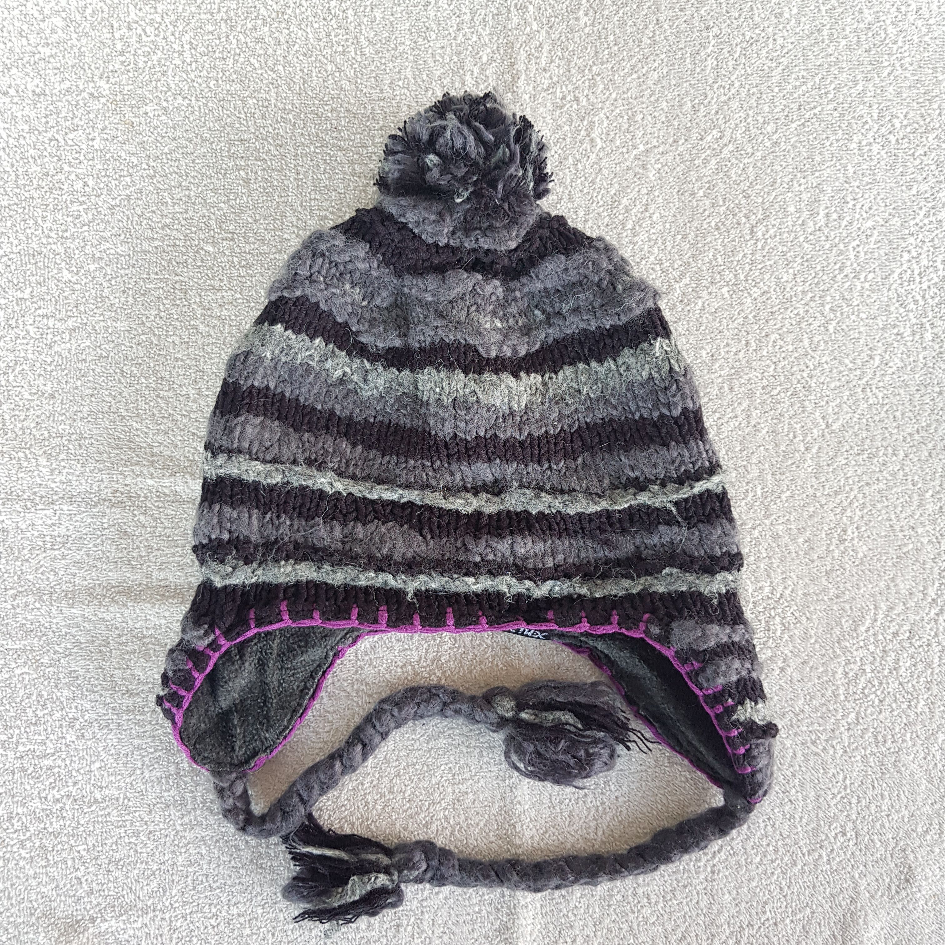 If Six Was Nine × Japanese Brand Unknown Japanese Beanie Stripe Snow Cap Multicolor Hats Size ONE SIZE - 8 Thumbnail
