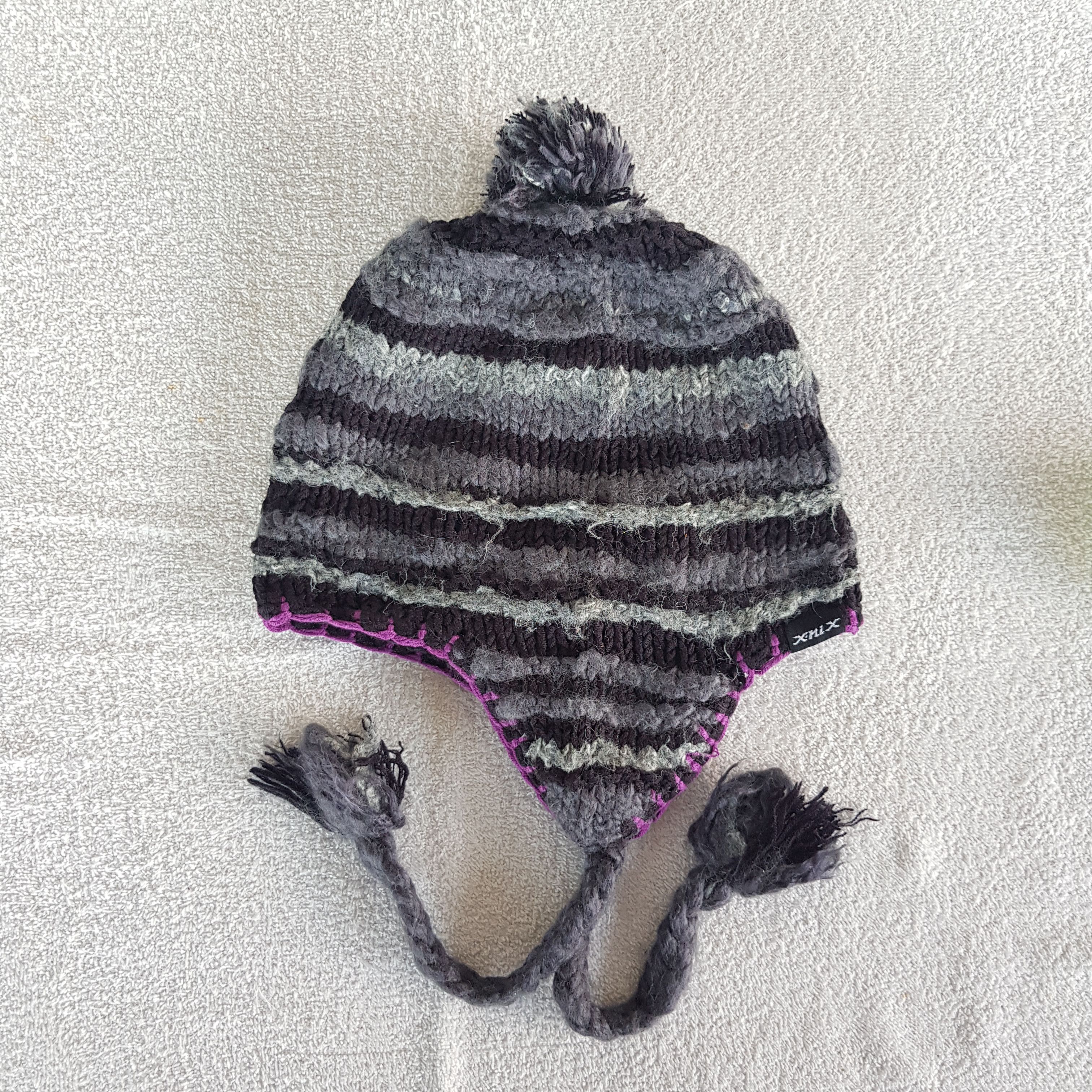 If Six Was Nine × Japanese Brand Unknown Japanese Beanie Stripe Snow Cap Multicolor Hats Size ONE SIZE - 7 Thumbnail