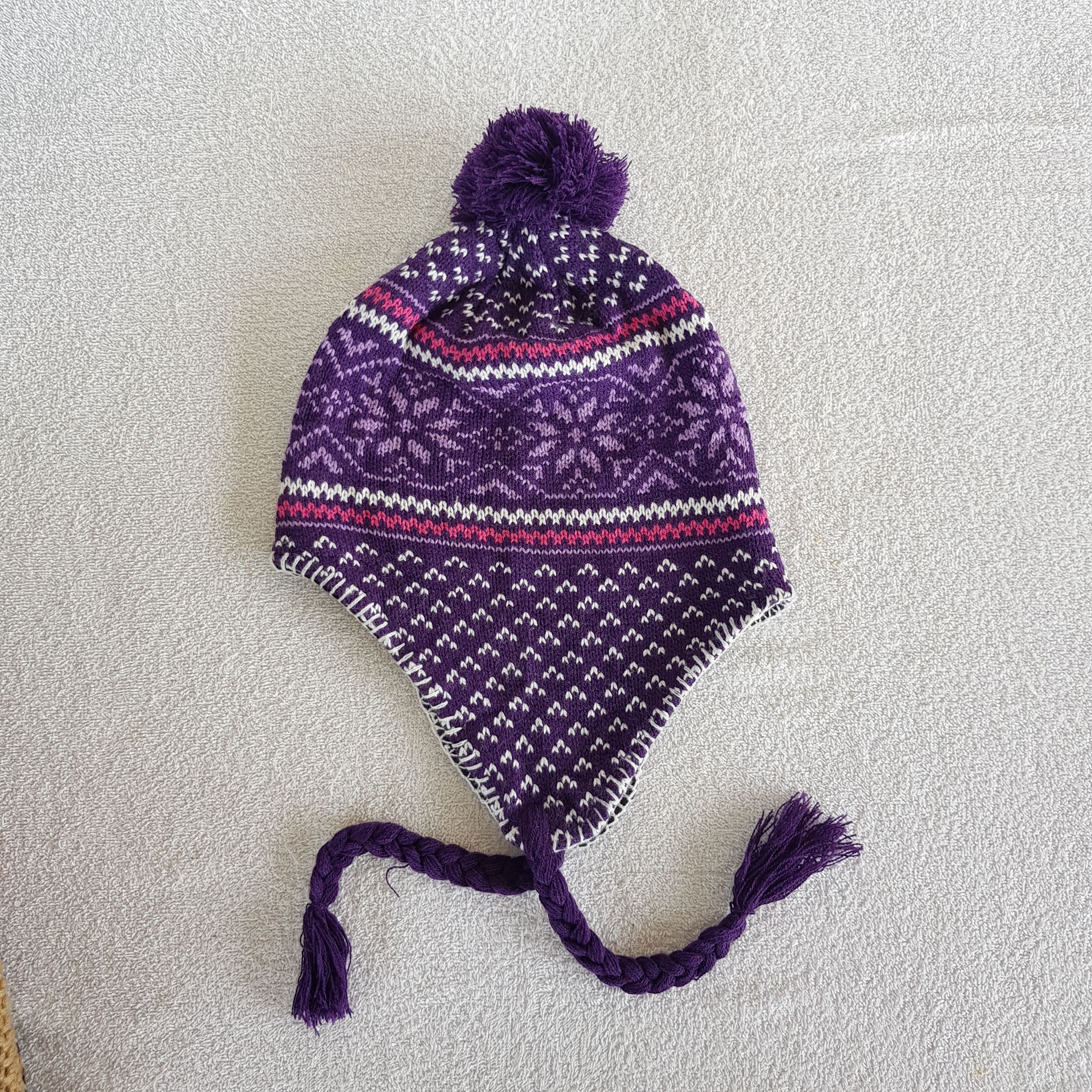 Japanese Brand × Vintage Knitted Crochet Beanie Snow Cap Japanese Earflap Hats Size ONE SIZE - 5 Thumbnail