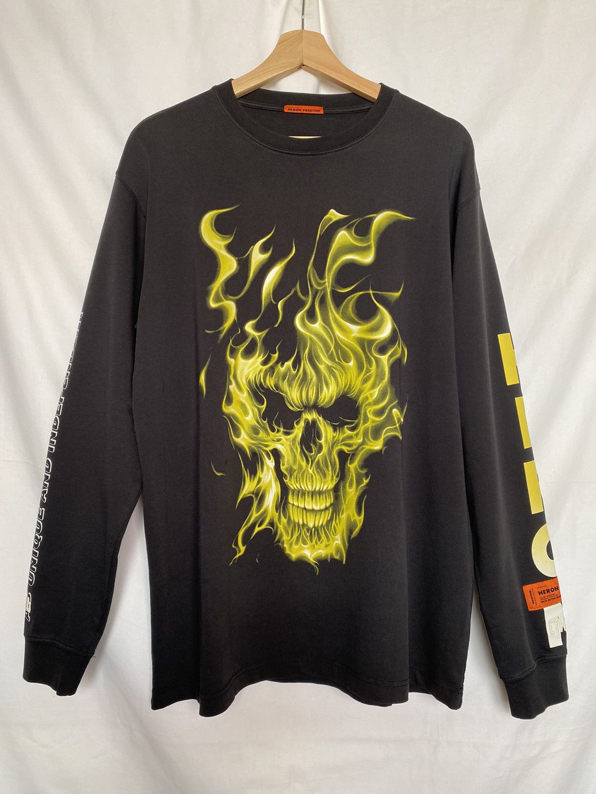 Heron Preston Heron Preston fire skull long sleeve | Grailed Heron Preston Heron Preston fire skull long sleeve | Grailed