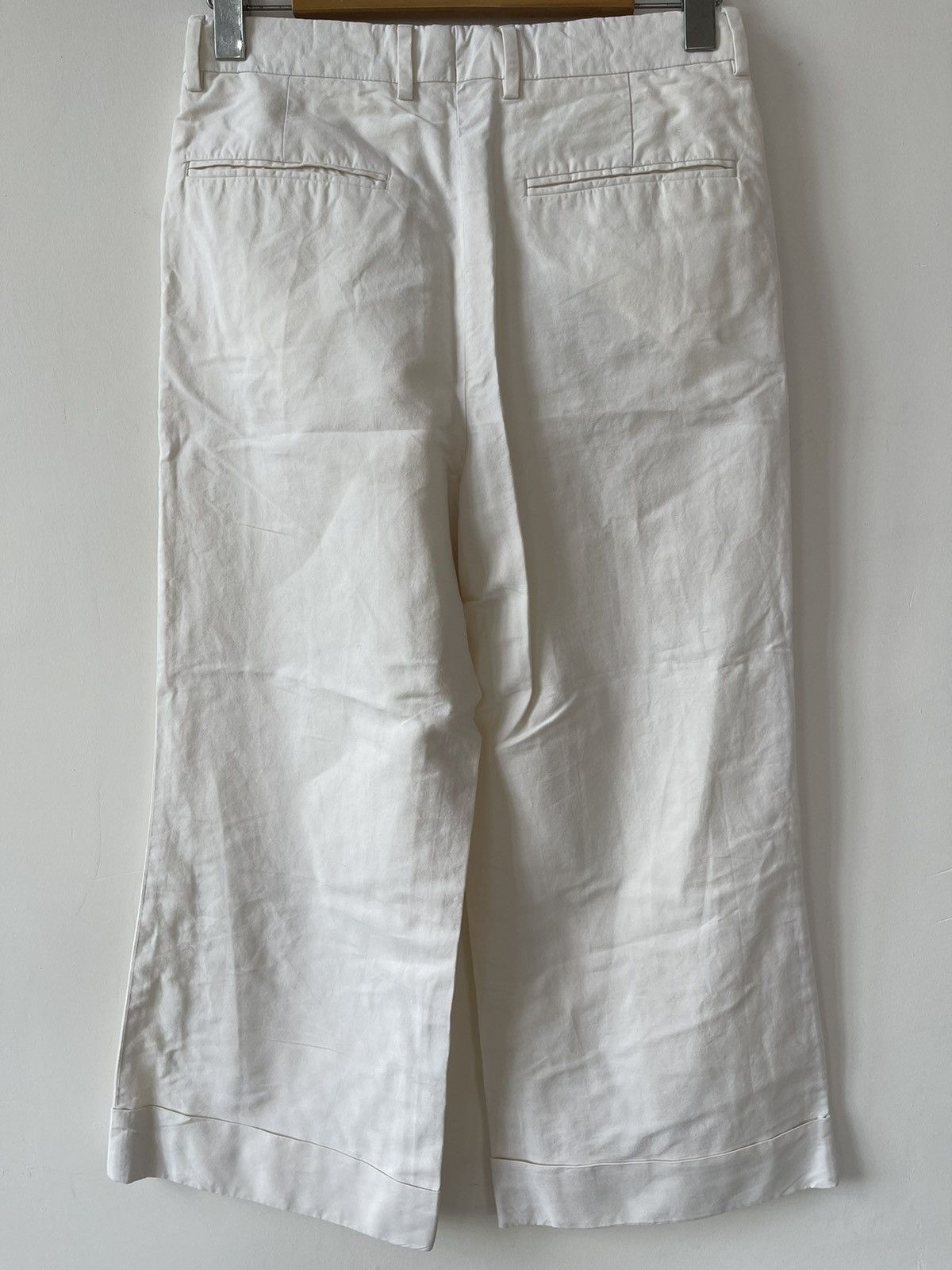 Dries Van Noten Wide-Leg Cotton-Linen Pants Size 30" / US 8 / IT 44 - 2 Thumbnail