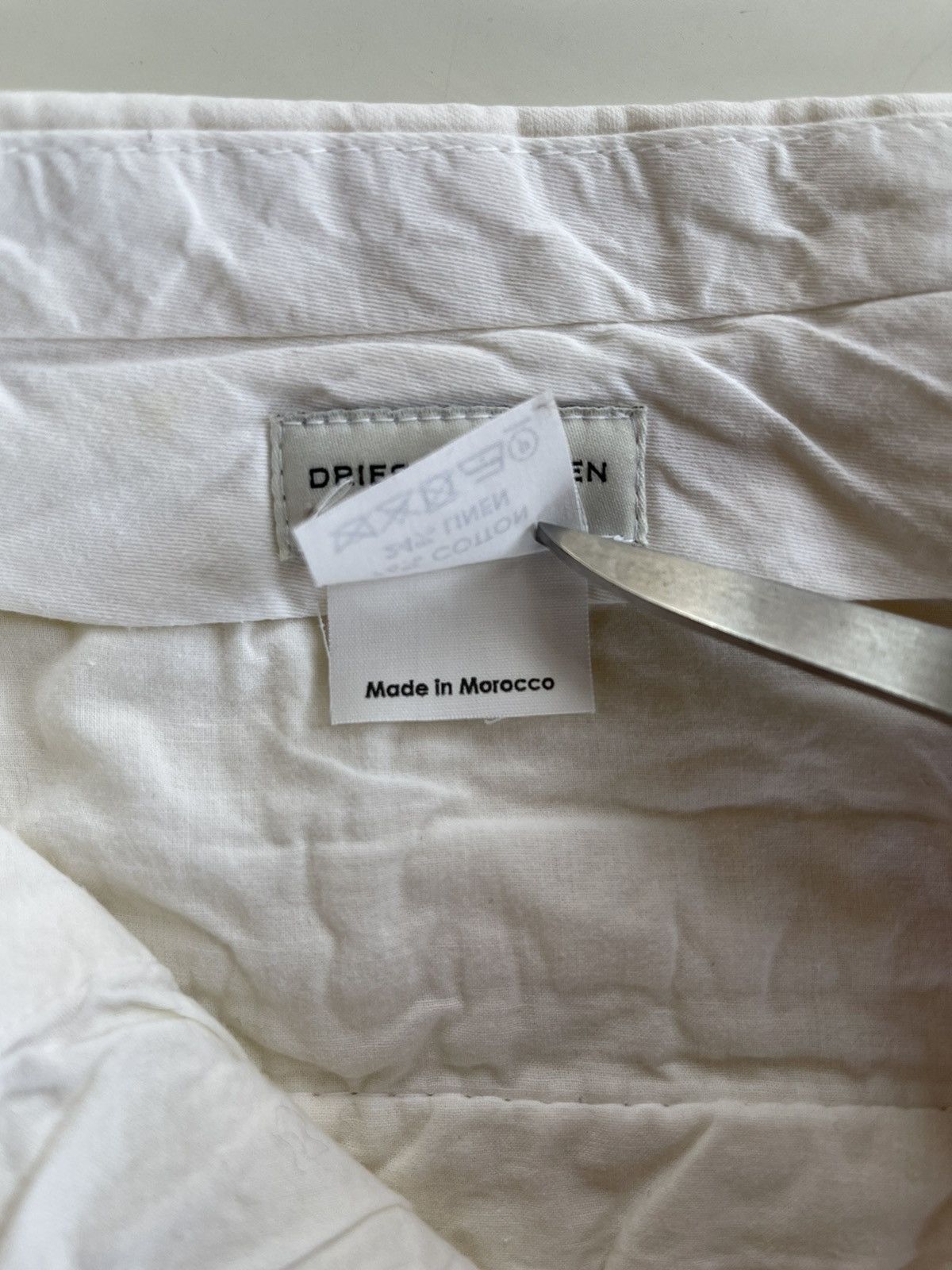 Dries Van Noten Wide-Leg Cotton-Linen Pants Size 30" / US 8 / IT 44 - 4 Thumbnail