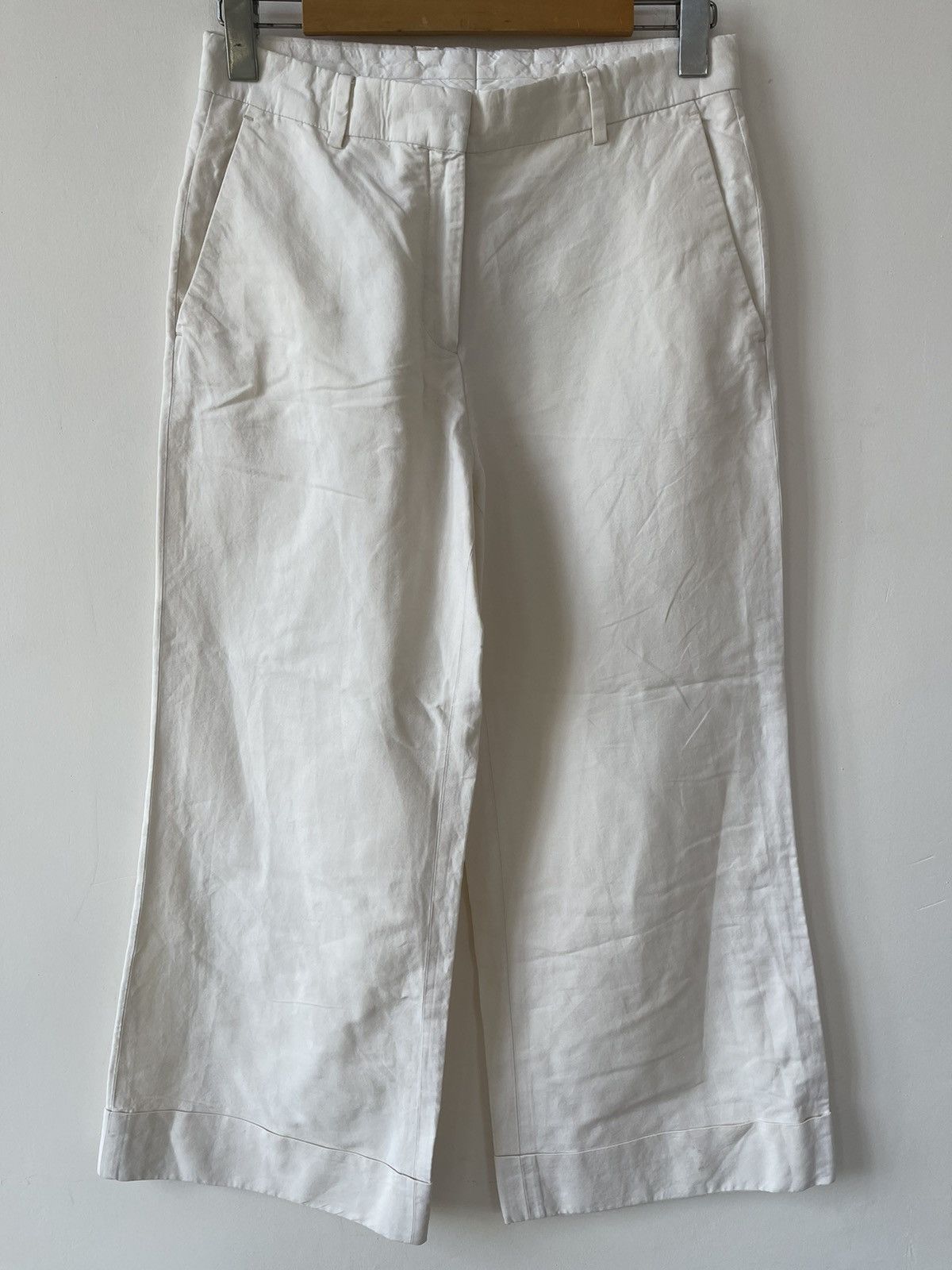 Dries Van Noten Wide-Leg Cotton-Linen Pants Size 30" / US 8 / IT 44 - 1 Thumbnail