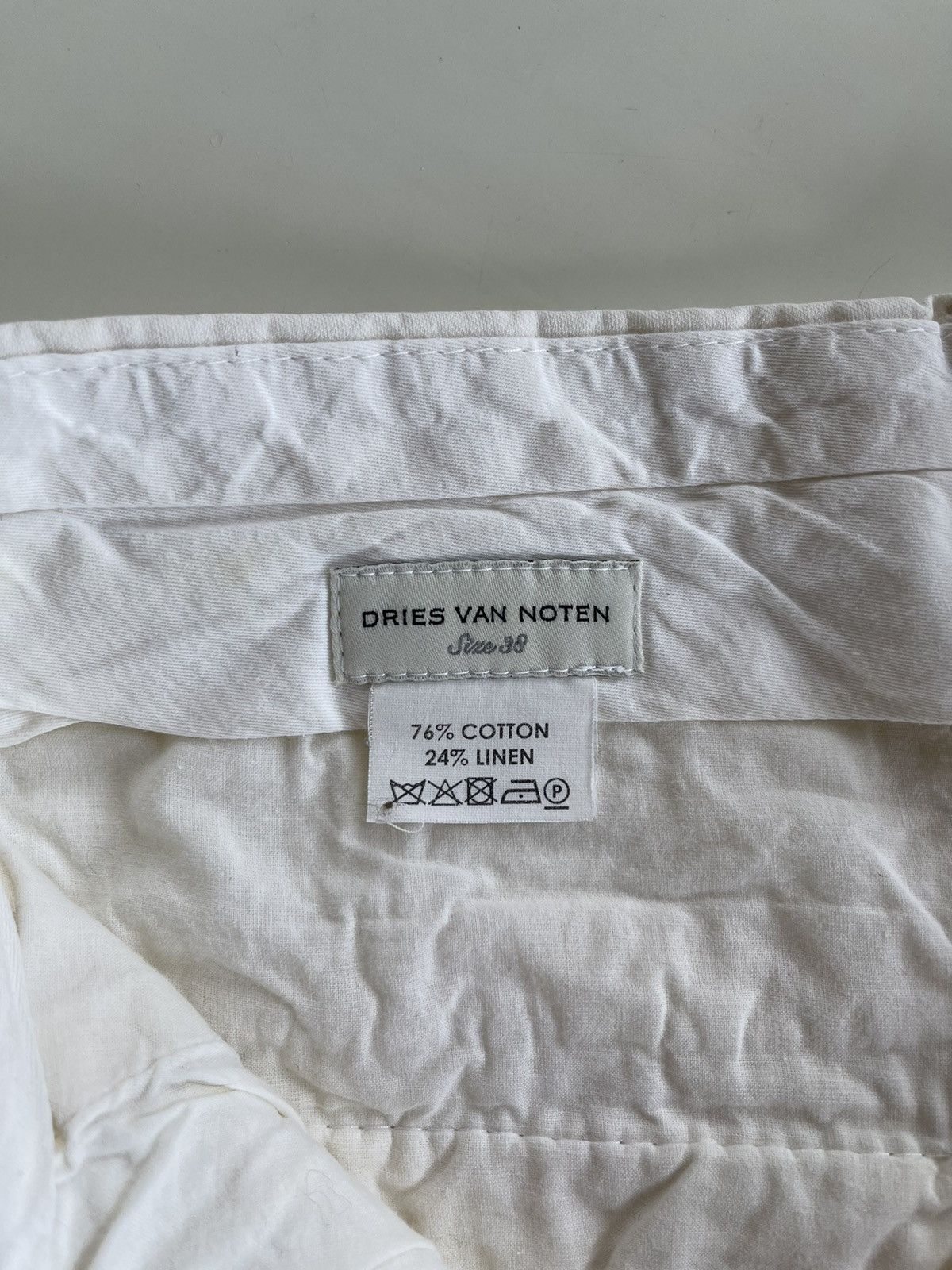 Dries Van Noten Wide-Leg Cotton-Linen Pants Size 30" / US 8 / IT 44 - 3 Thumbnail
