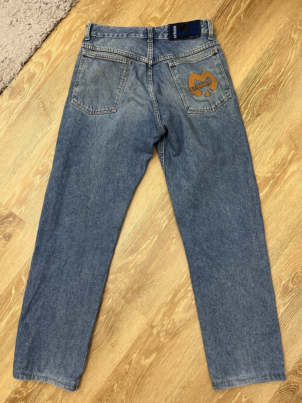 Japanese Brand × Vintage ⭐️ Painted Staring Design Denim💥 Schon Jeans Denim Size US 30 / EU 46 - 10 Thumbnail