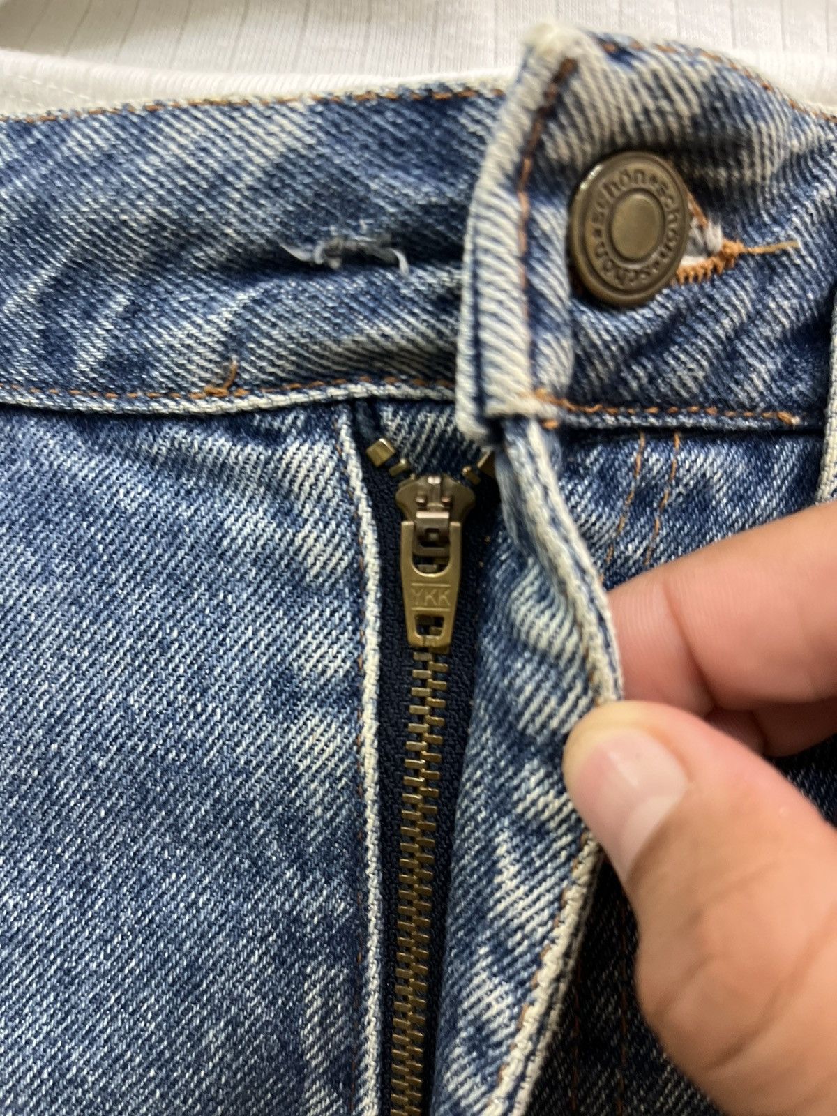 Japanese Brand × Vintage ⭐️ Painted Staring Design Denim💥 Schon Jeans Denim Size US 30 / EU 46 - 5 Thumbnail