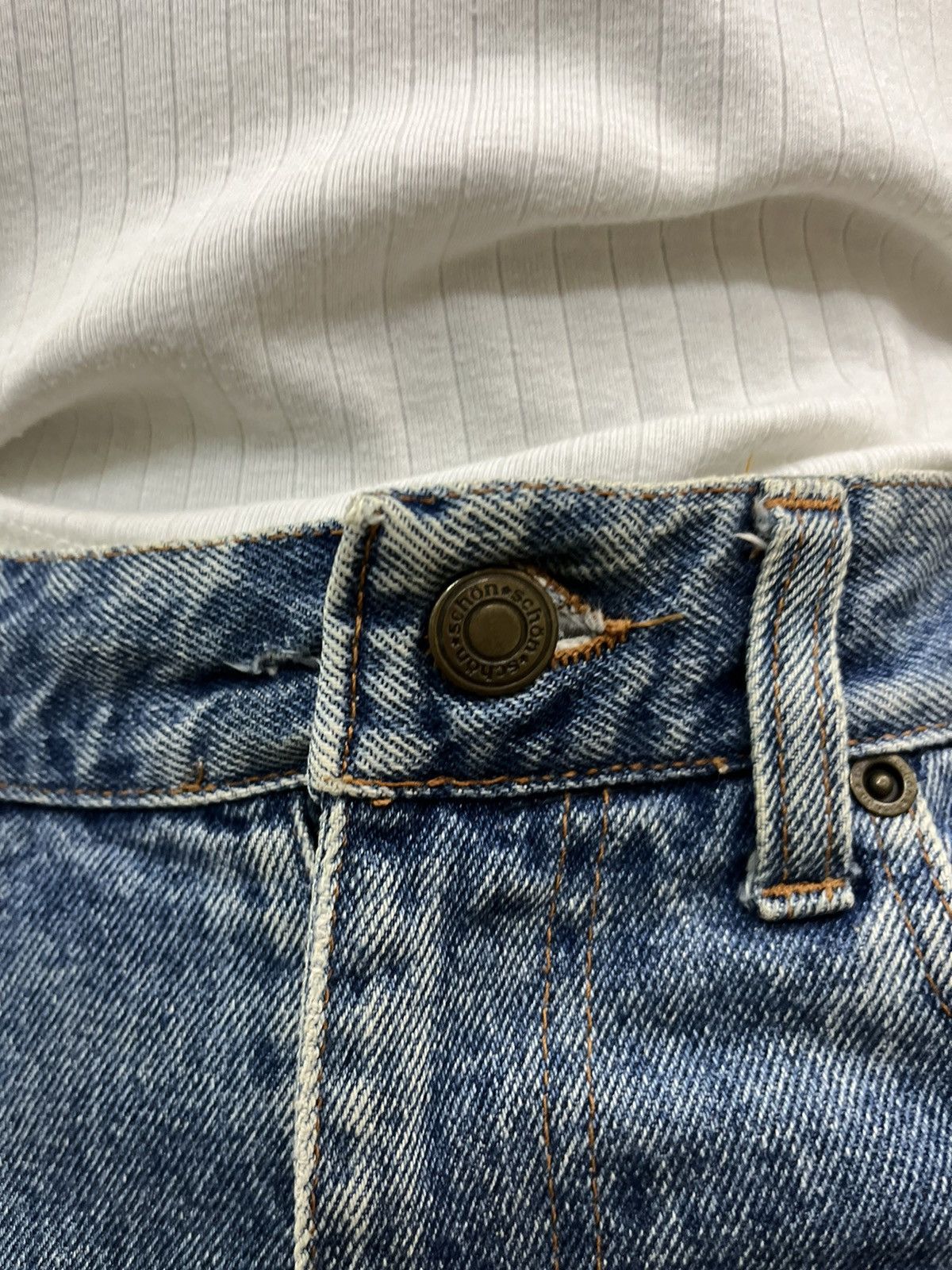 Japanese Brand × Vintage ⭐️ Painted Staring Design Denim💥 Schon Jeans Denim Size US 30 / EU 46 - 4 Thumbnail