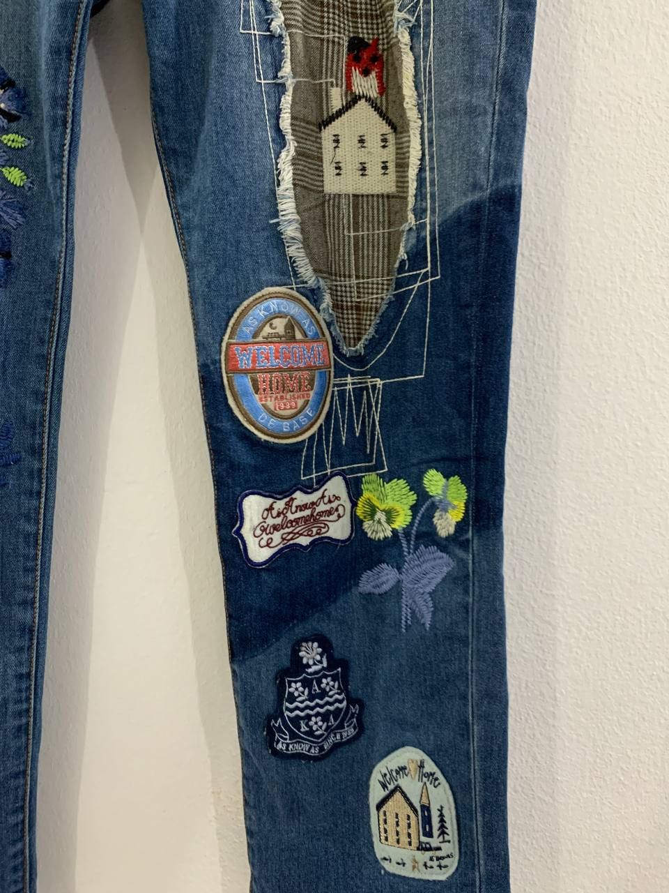Japanese Brand Vintage Patchwork Custom Sashiko Boro Japan Jeans Size US 32 / EU 48 - 4 Thumbnail