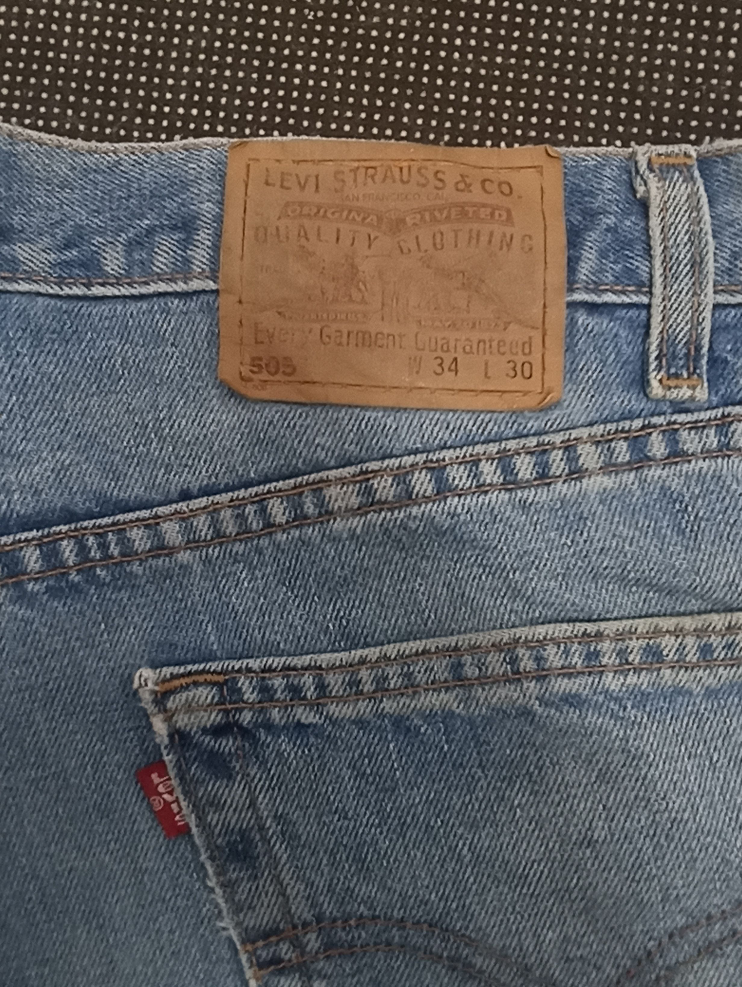Jean × Levi's × Vintage VINTAGE LEVIS 505 BLUE WASH JEANS -J326 Size US 36 / EU 52 - 9 Thumbnail