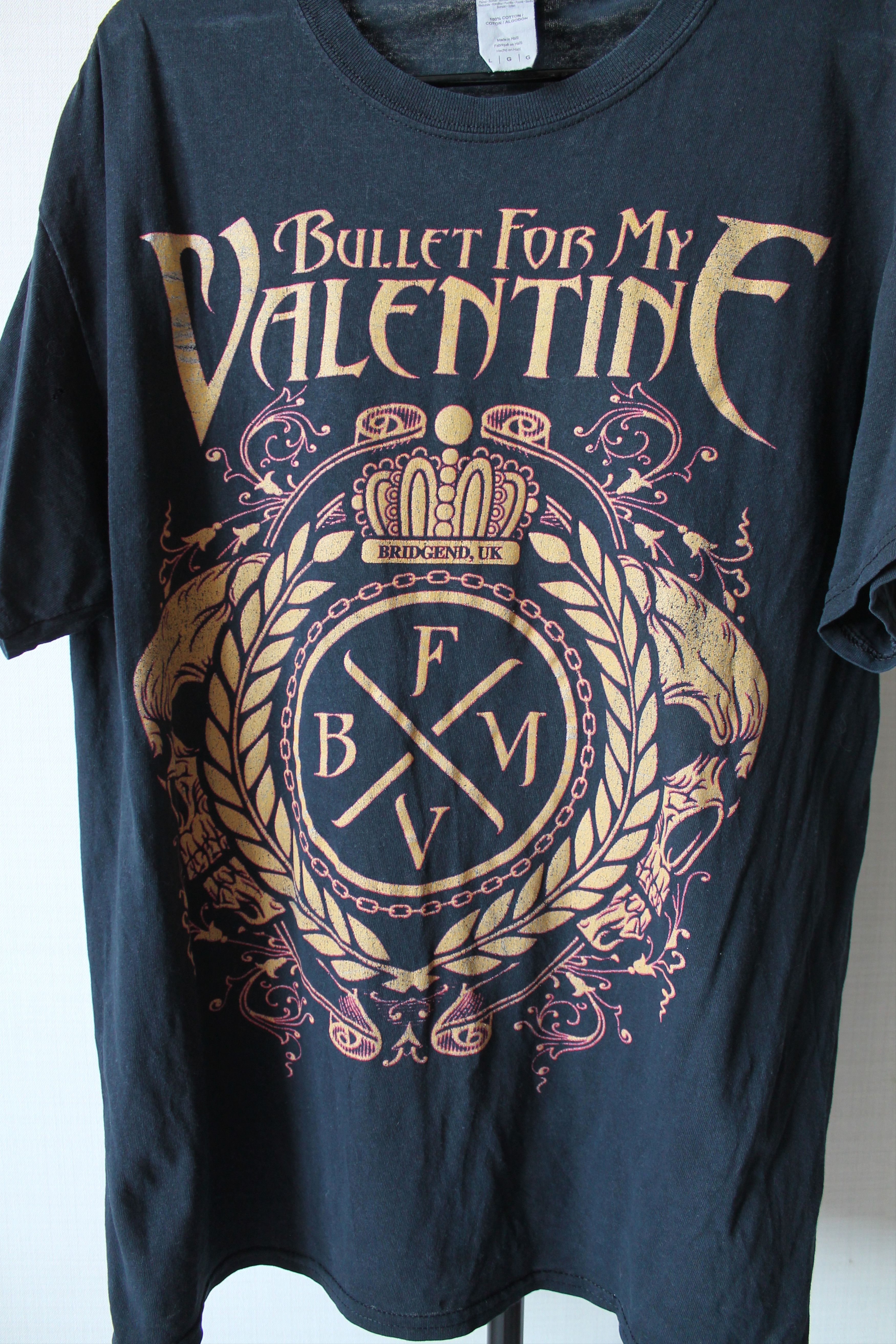 Vintage Bullet for My Valentine Band Tee T Shirt Rock TRASHED Size US L / EU 52-54 / 3 - 5 Thumbnail