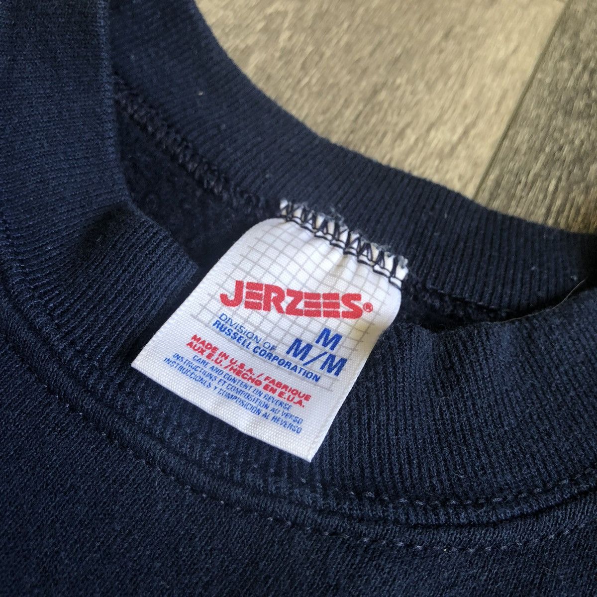 Jerzees Vintage 1990s Jerzees Russell Athletic Navy Blank Crewneck Size US M / EU 48-50 / 2 - 3 Thumbnail