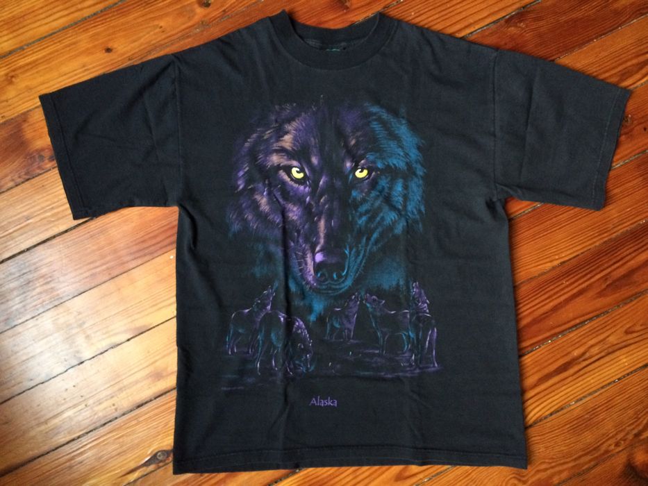 Vintage Amiri Wolves 90's Vintage T Shirt | Grailed