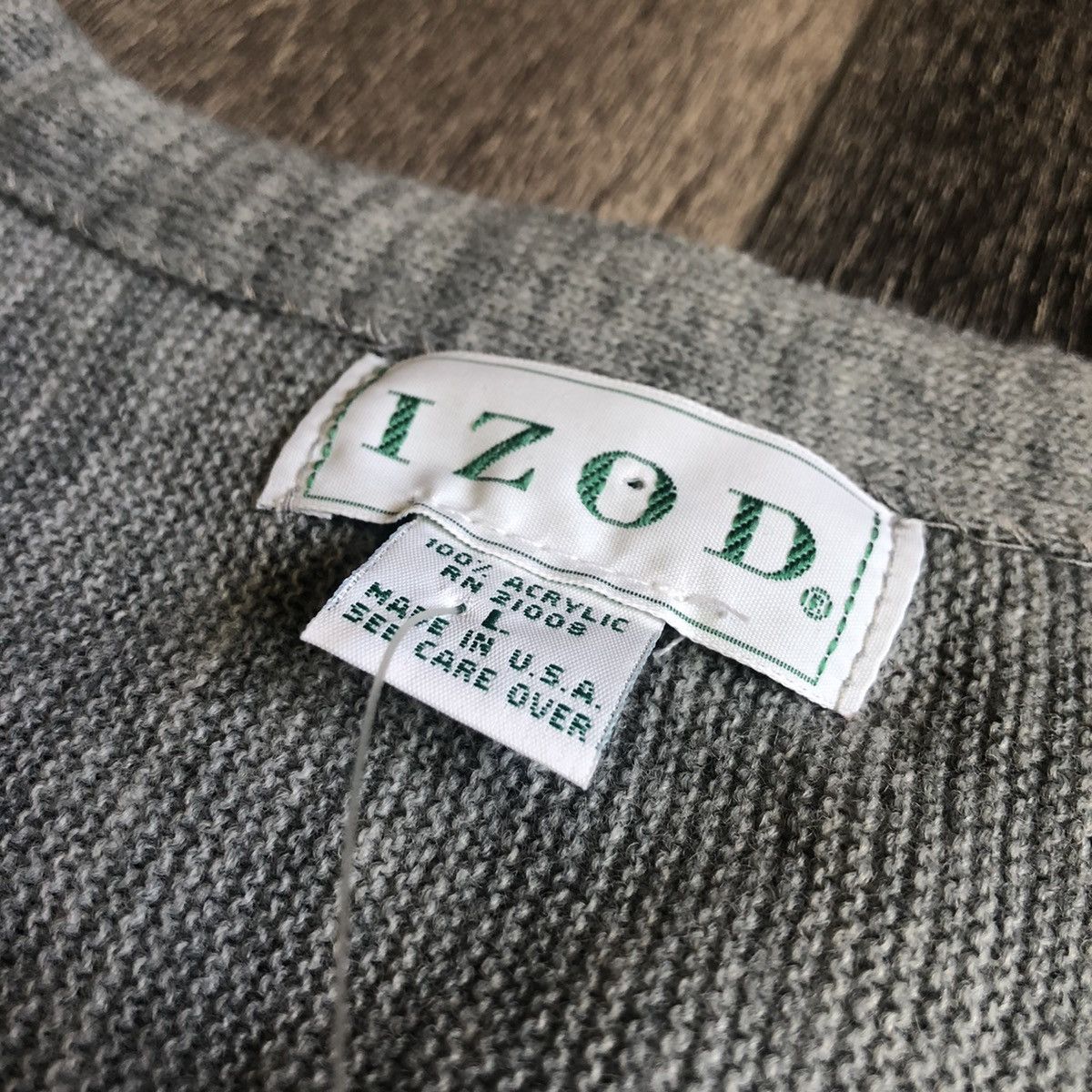 Izod × Vintage NEW Vintage 90s Izod Acrylic Button Up Cardigan Knit Sweater Size US L / EU 52-54 / 3 - 3 Thumbnail