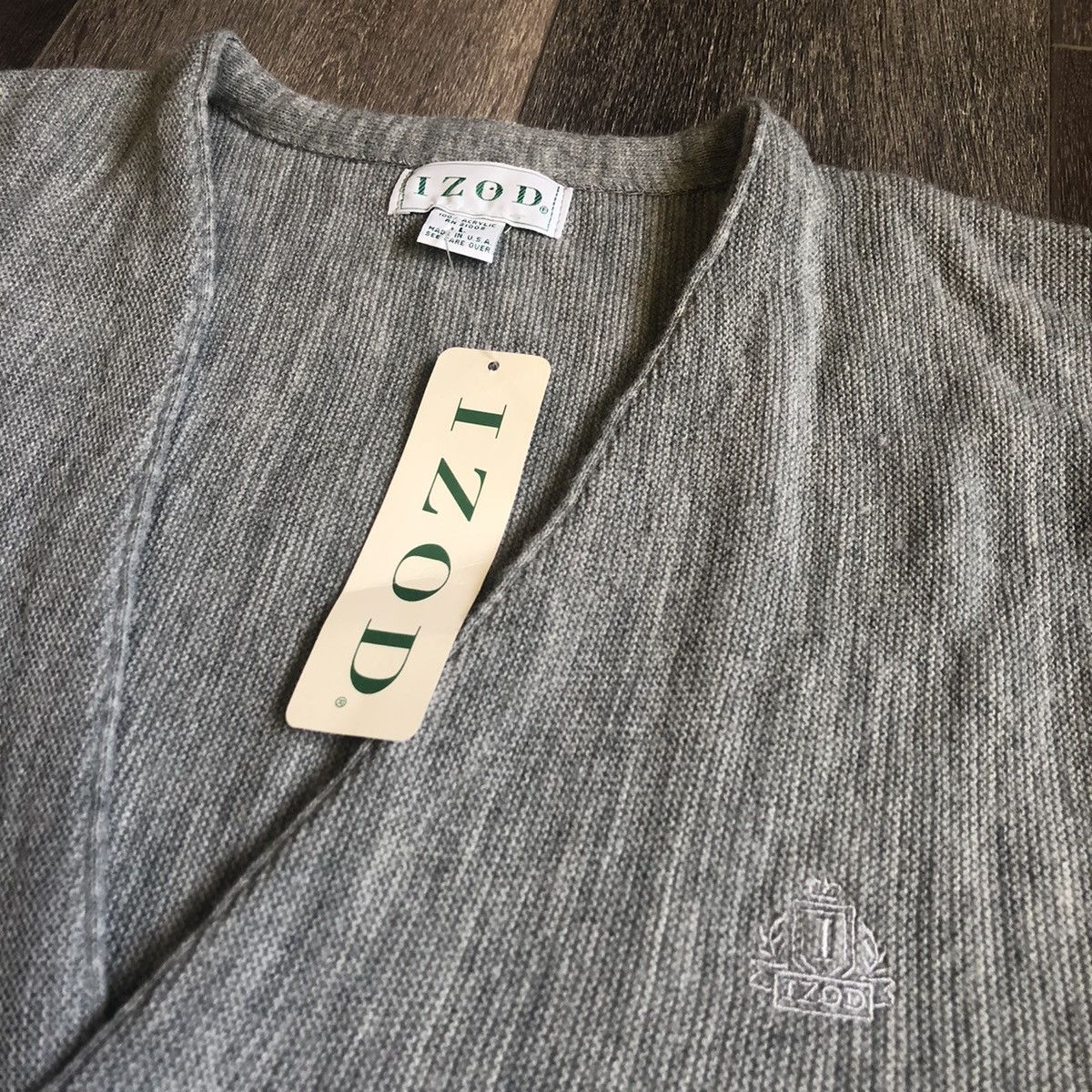 Izod × Vintage NEW Vintage 90s Izod Acrylic Button Up Cardigan Knit Sweater Size US L / EU 52-54 / 3 - 2 Thumbnail