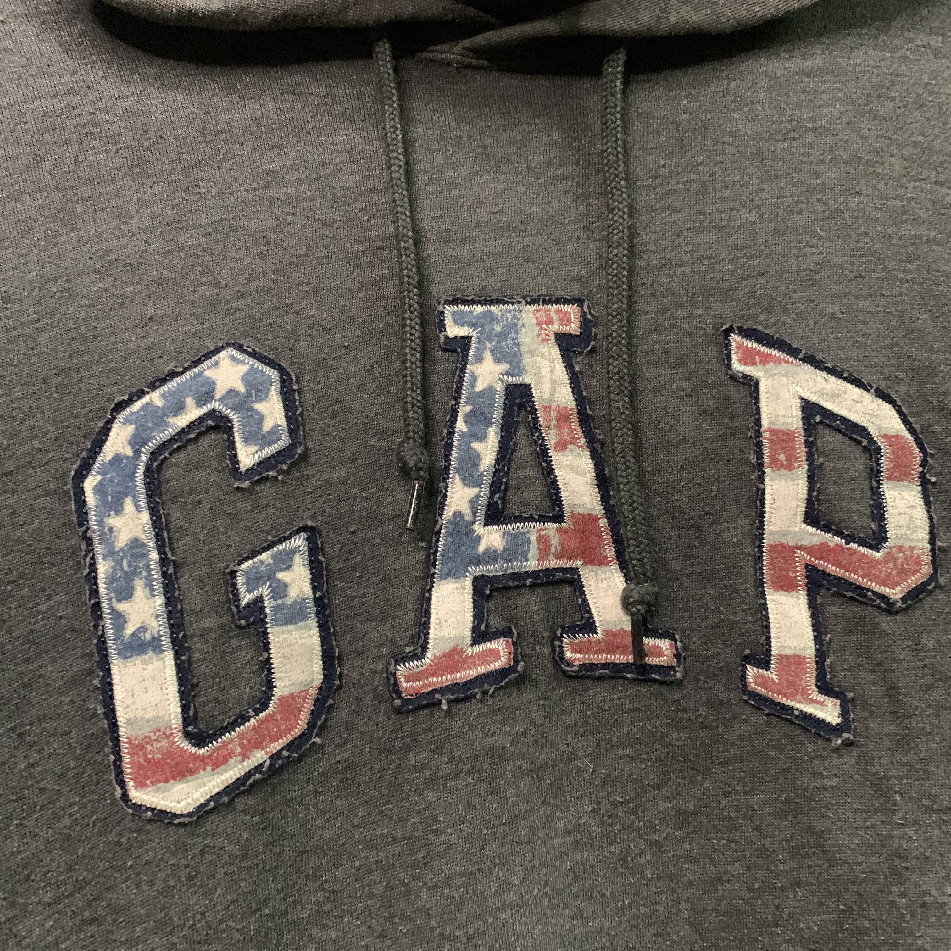 Gap Vintage Gap Spell Out American Flag Fonts Hooded Sweatshirt Size US M / EU 48-50 / 2 - 3 Thumbnail