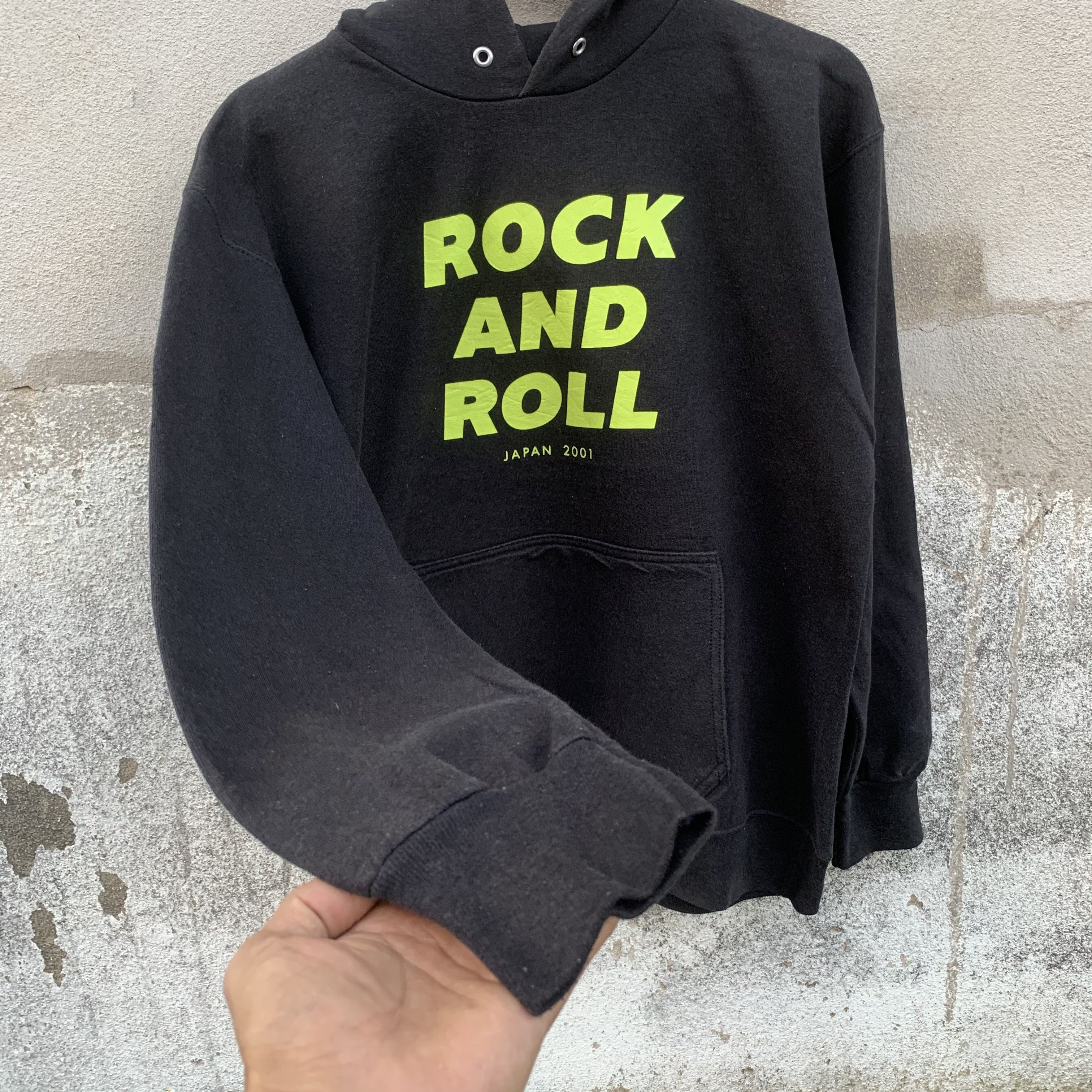 A&G Rock Vintage Rock & Roll Japan Black Hooded Pullover Sweatshirts Size US M / EU 48-50 / 2 - 2 Thumbnail