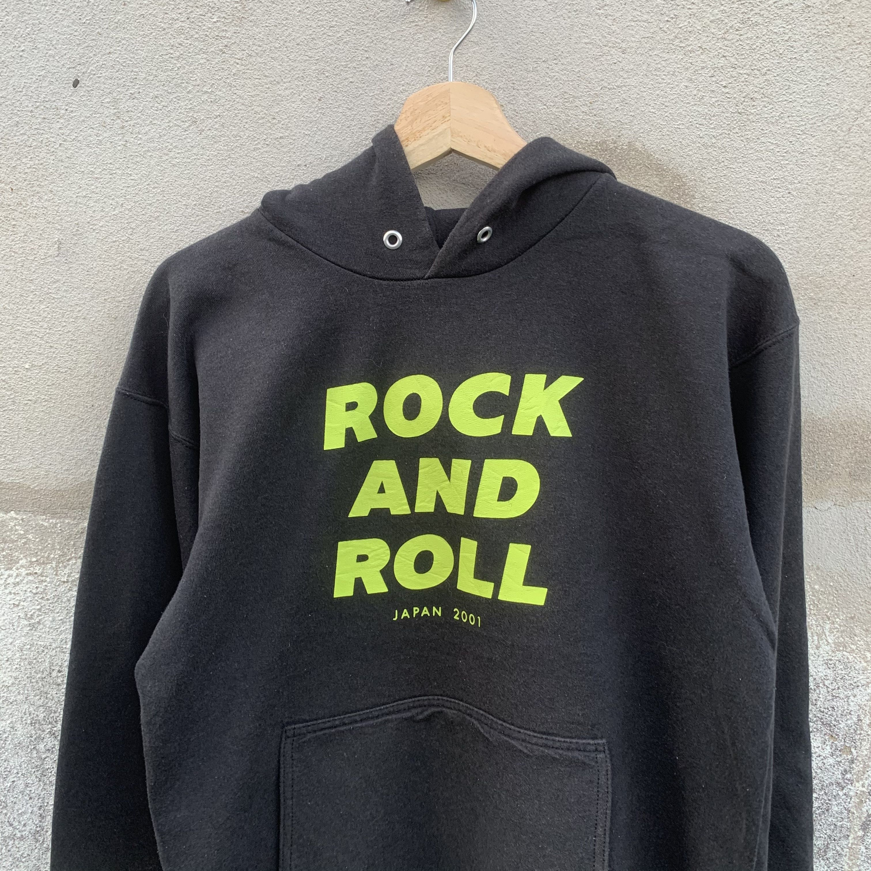 A&G Rock Vintage Rock & Roll Japan Black Hooded Pullover Sweatshirts Size US M / EU 48-50 / 2 - 3 Thumbnail
