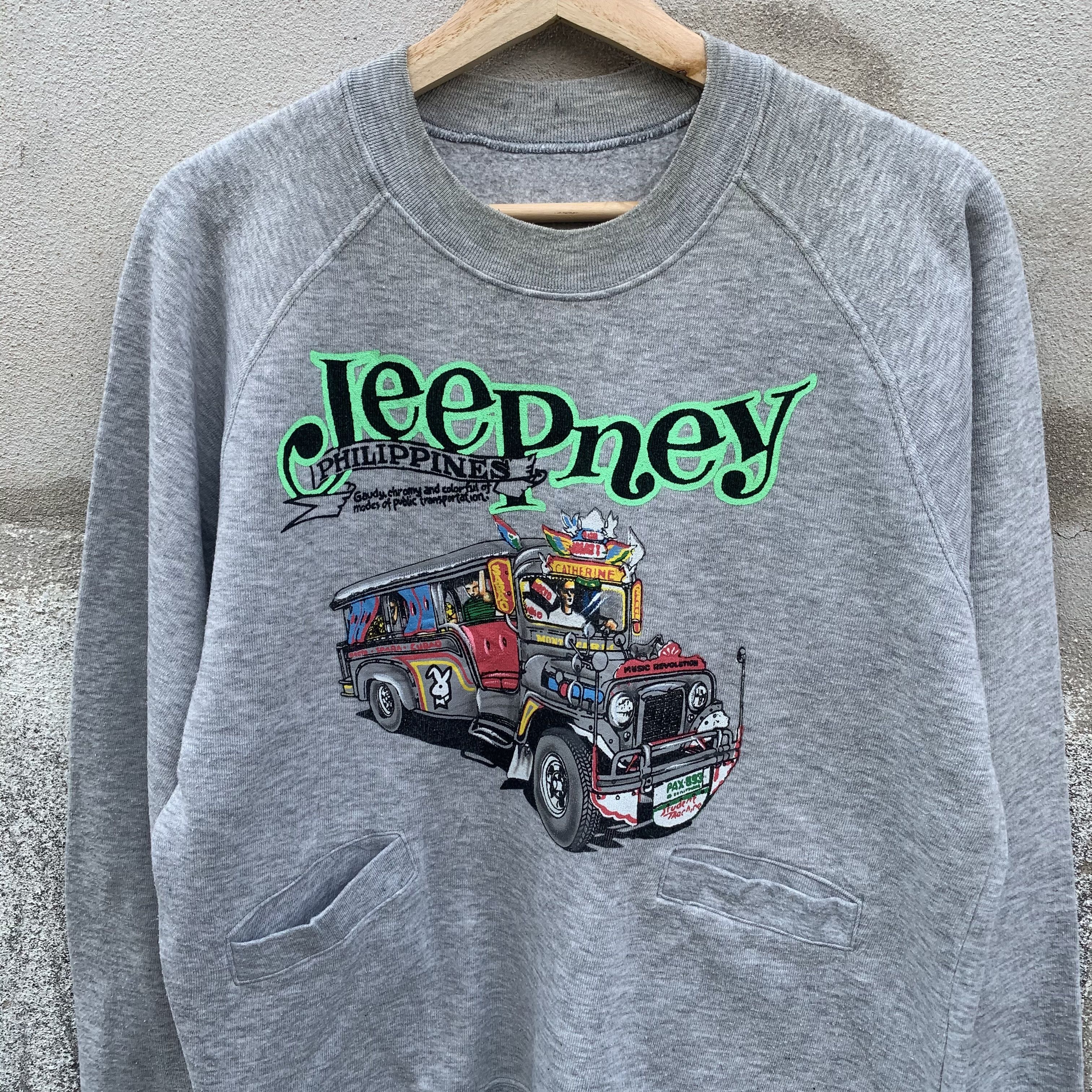 Vintage Vintage Jeepneys Crewneck Pullover Sweatshirts Nice Design Size US M / EU 48-50 / 2 - 2 Thumbnail