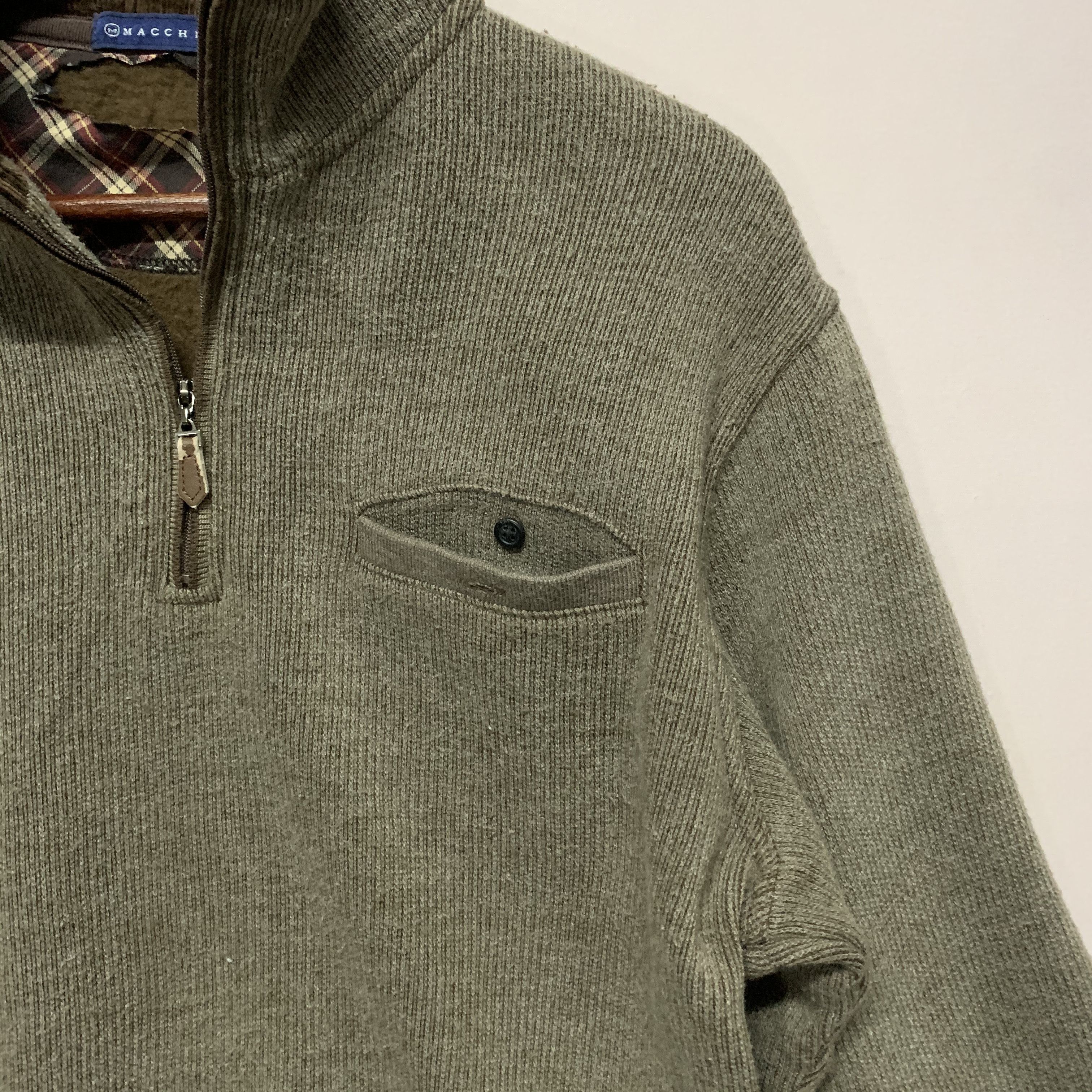 Japanese Brand × Vintage Vintage Macchio Half Zip Sweater Sweatshirt Size US L / EU 52-54 / 3 - 5 Thumbnail