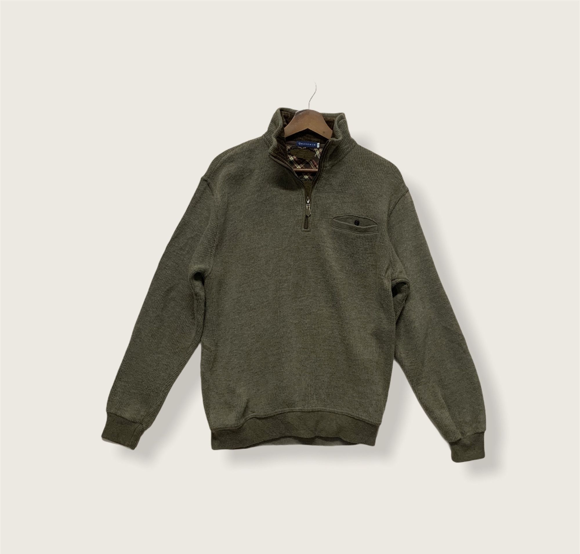 Japanese Brand × Vintage Vintage Macchio Half Zip Sweater Sweatshirt Size US L / EU 52-54 / 3 - 1 Thumbnail