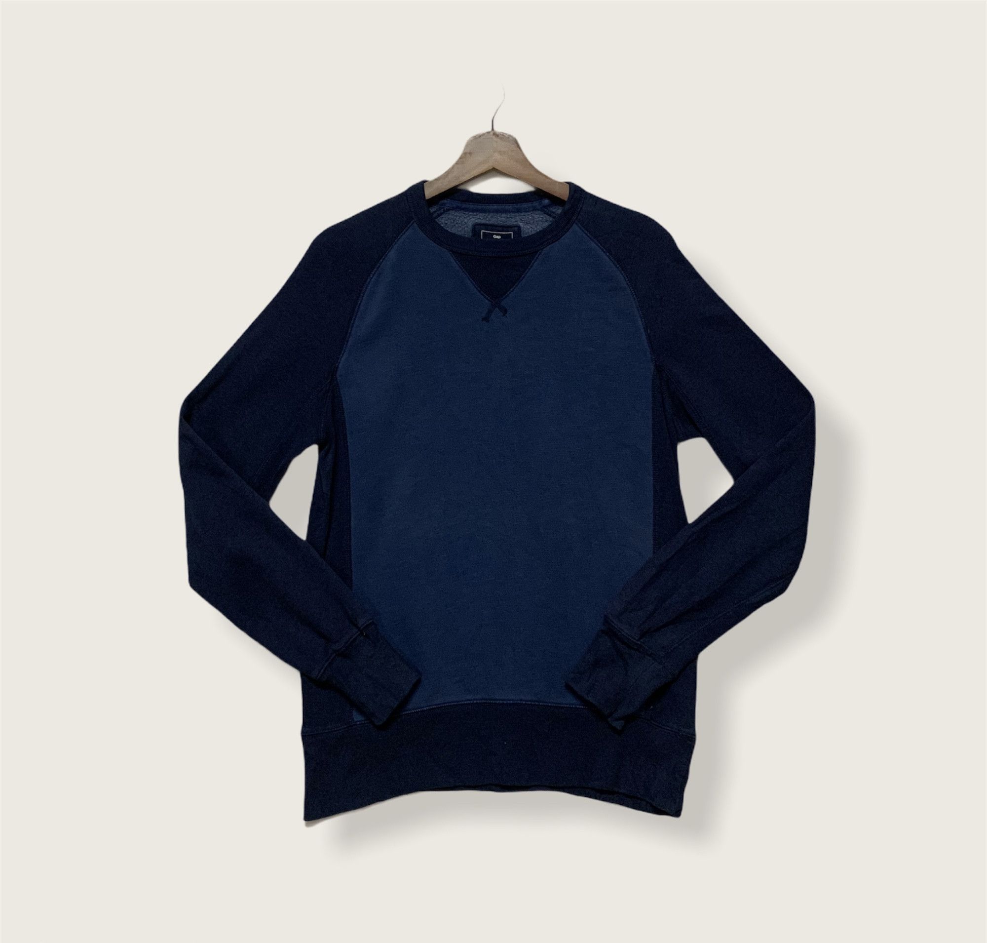 image of Gap Brand Blank Crewneck Sweater Sweatshirt in Blue, Men's (Size XS)