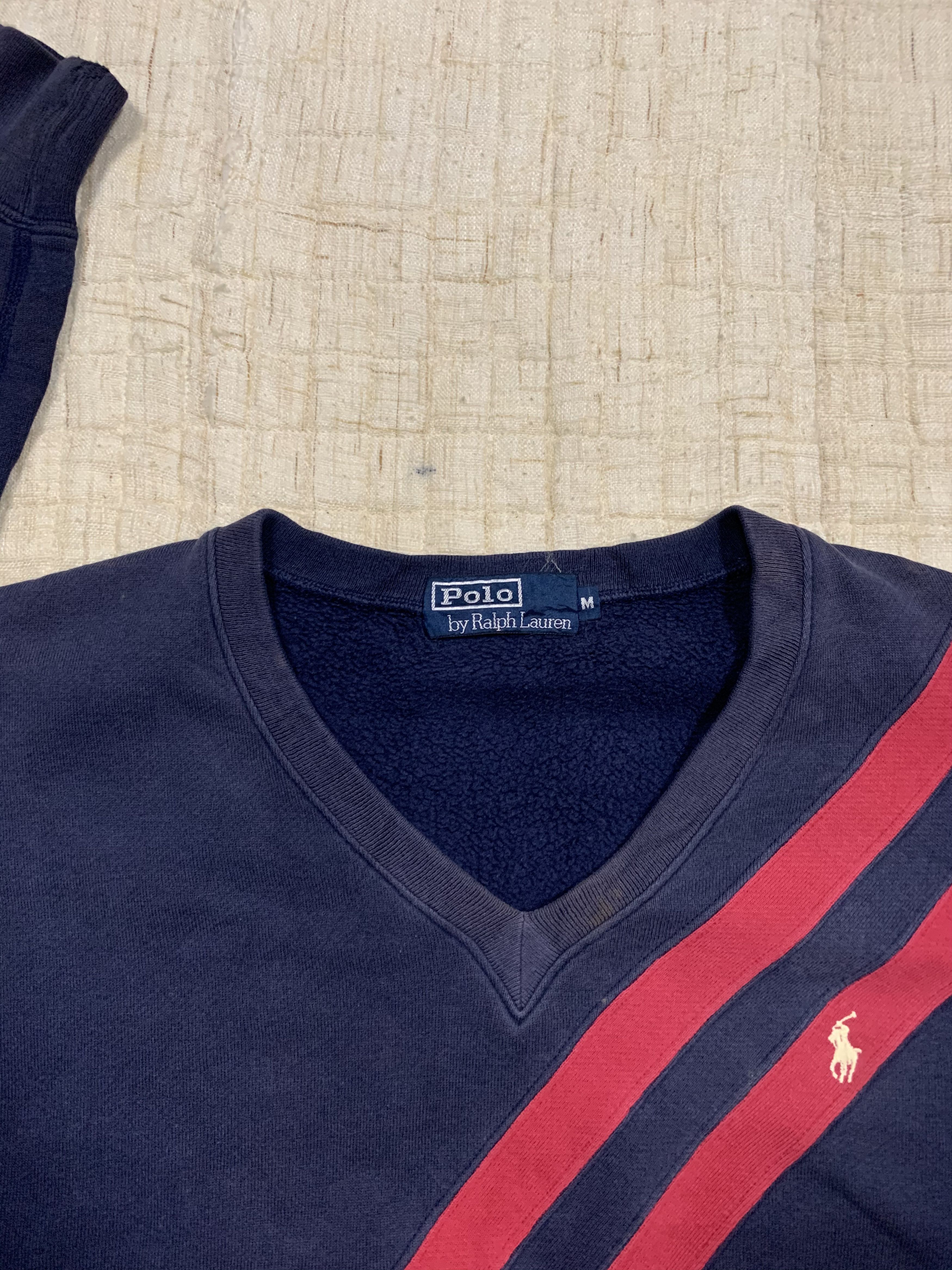 RRL Ralph Lauren Polo By Ralph Lauren Small Logo V Neck Sweater Size US M / EU 48-50 / 2 - 6 Thumbnail