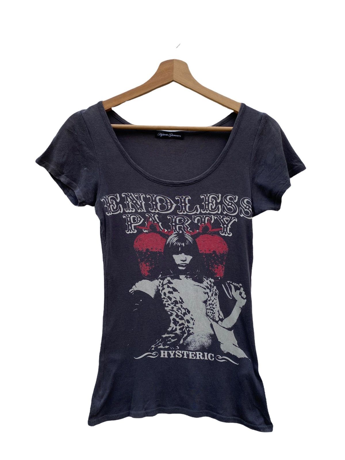 image of Hysteric Glamour Iconic Girl Shirt in Grey, Men's (Size XS)