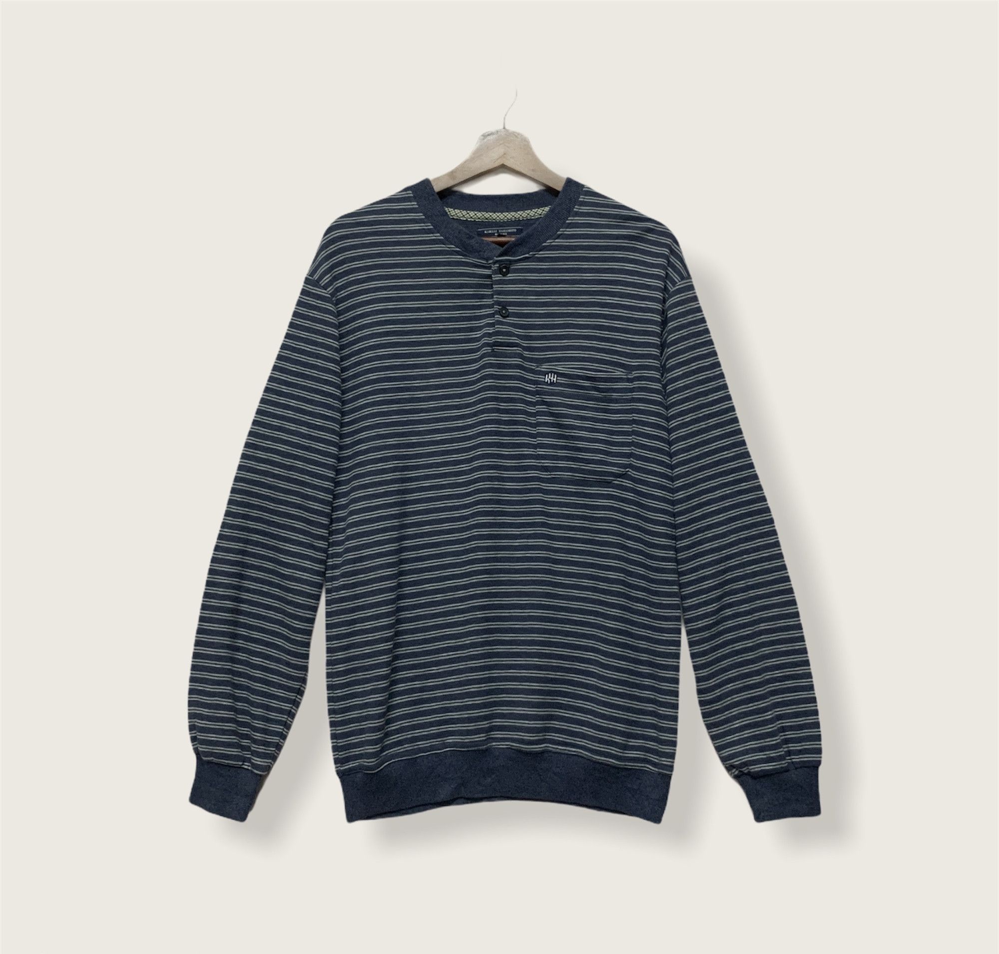 Kansai Yamamoto FLA⚡️H ⚡️ALE 🔥KANSAI YAMAMOTO JAPAN Designer Stripe Sweater Size US M / EU 48-50 / 2 - 1 Thumbnail