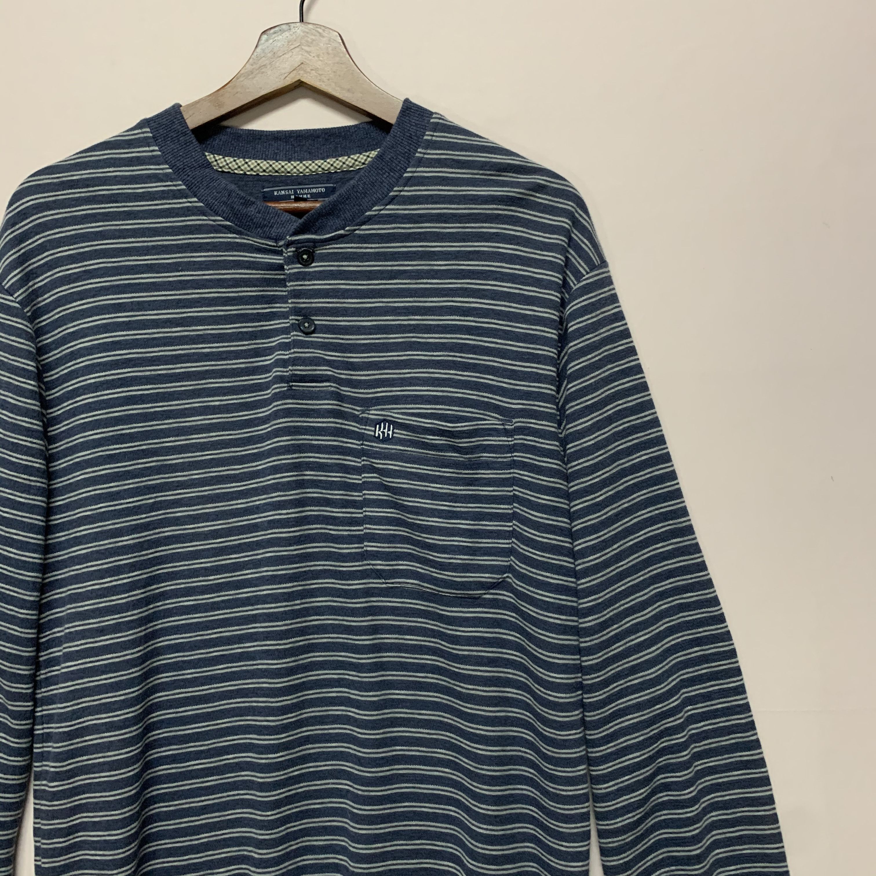 Kansai Yamamoto FLA⚡️H ⚡️ALE 🔥KANSAI YAMAMOTO JAPAN Designer Stripe Sweater Size US M / EU 48-50 / 2 - 2 Thumbnail