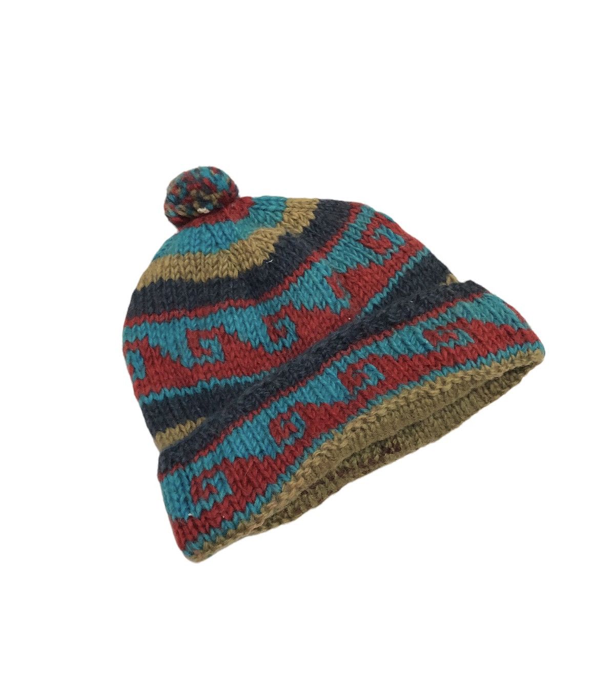 Japanese Brand Vintage Wool Beanie Hat Hand Knit Size ONE SIZE - 1 Thumbnail